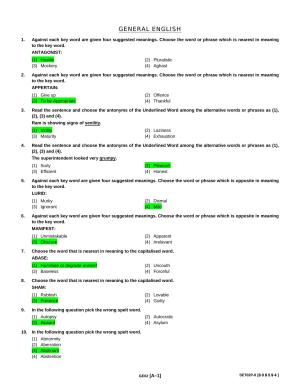 HPU B.Sc Nursing english Sample MCQs