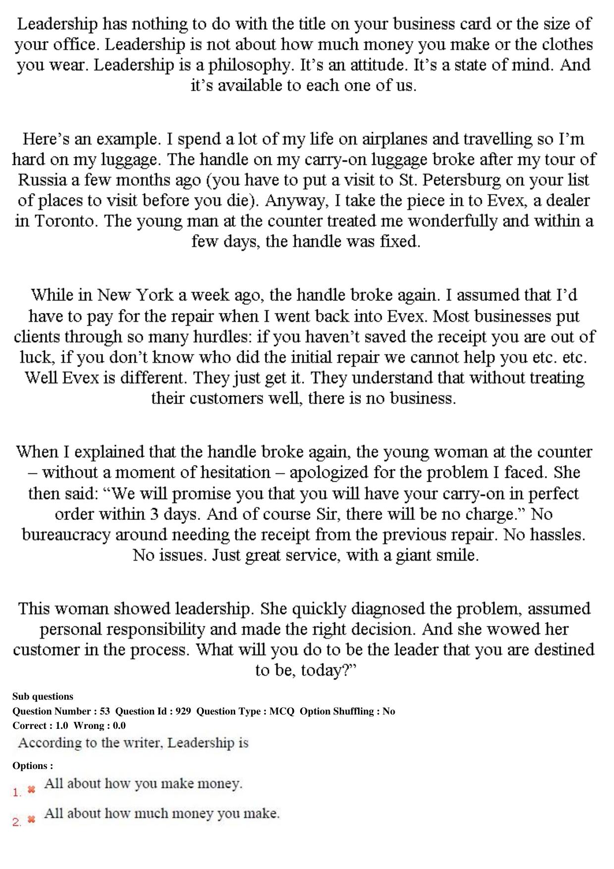 MP CPCT 11th Sept 2015 CPCT Question Paper Shift 2 - Page 28