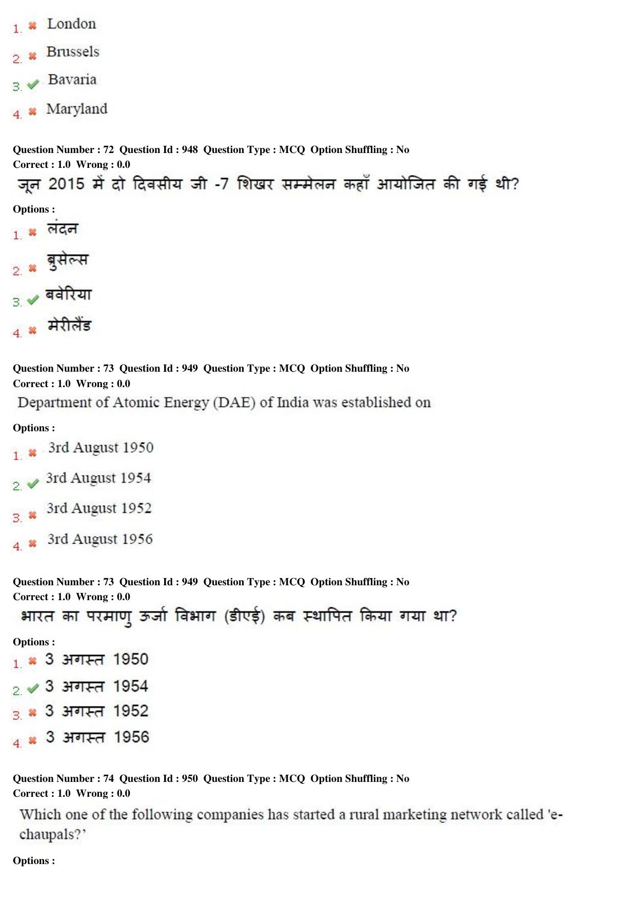 MP CPCT 11th Sept 2015 CPCT Question Paper Shift 2 - Page 42