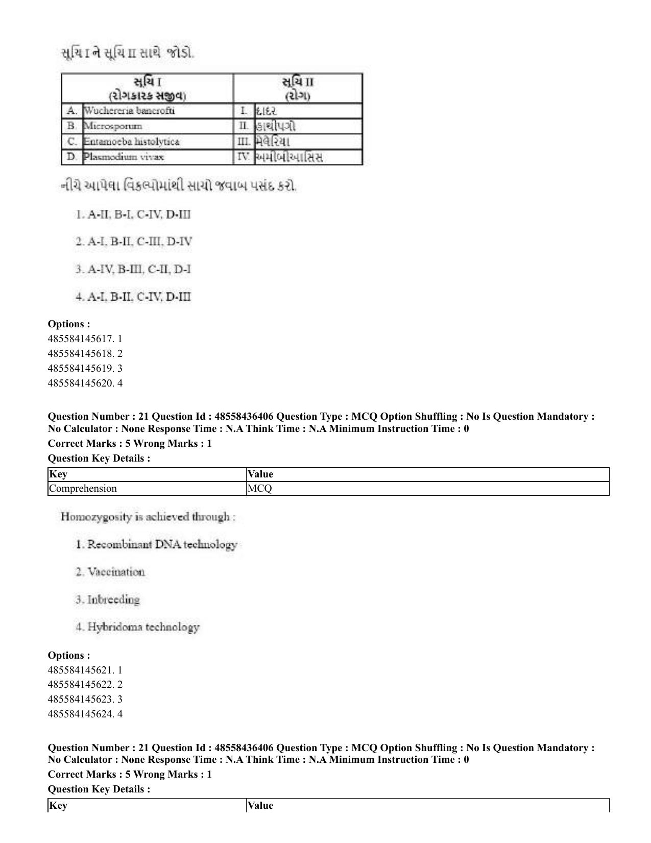 CUET 2023 English Gujarati Shift 3 Question Papers - 22 June 2023 - Page 23