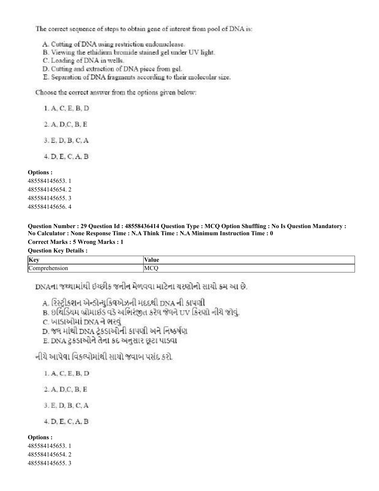 CUET 2023 English Gujarati Shift 3 Question Papers - 22 June 2023 - Page 32