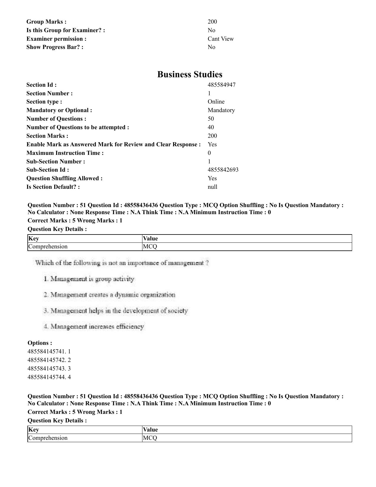 CUET 2023 English Gujarati Shift 3 Question Papers - 22 June 2023 - Page 61