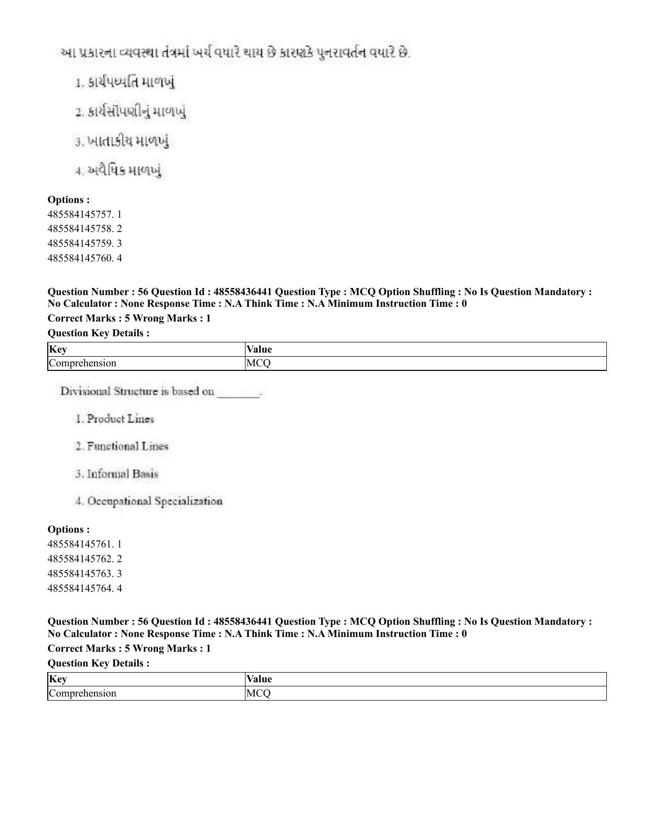 CUET 2023 English Gujarati Shift 3 Question Papers - 22 June 2023 - Page 66