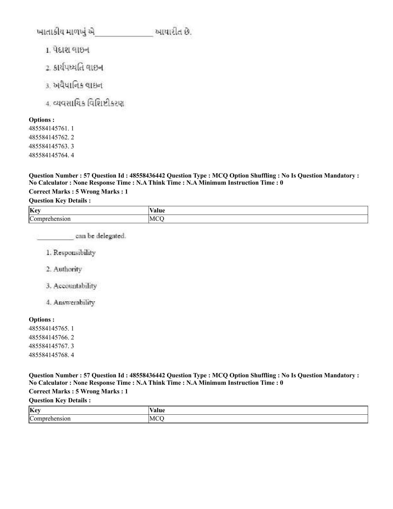 CUET 2023 English Gujarati Shift 3 Question Papers - 22 June 2023 - Page 67