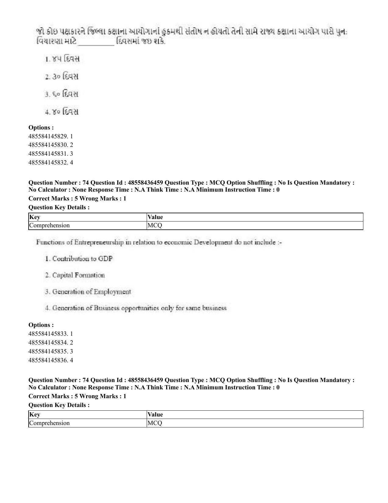 CUET 2023 English Gujarati Shift 3 Question Papers - 22 June 2023 - Page 84