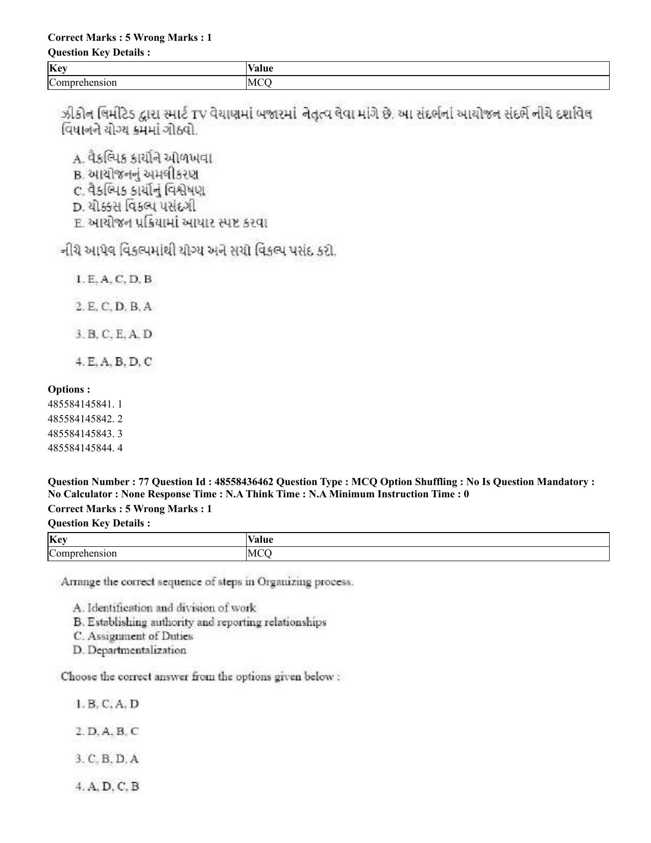 CUET 2023 English Gujarati Shift 3 Question Papers - 22 June 2023 - Page 87