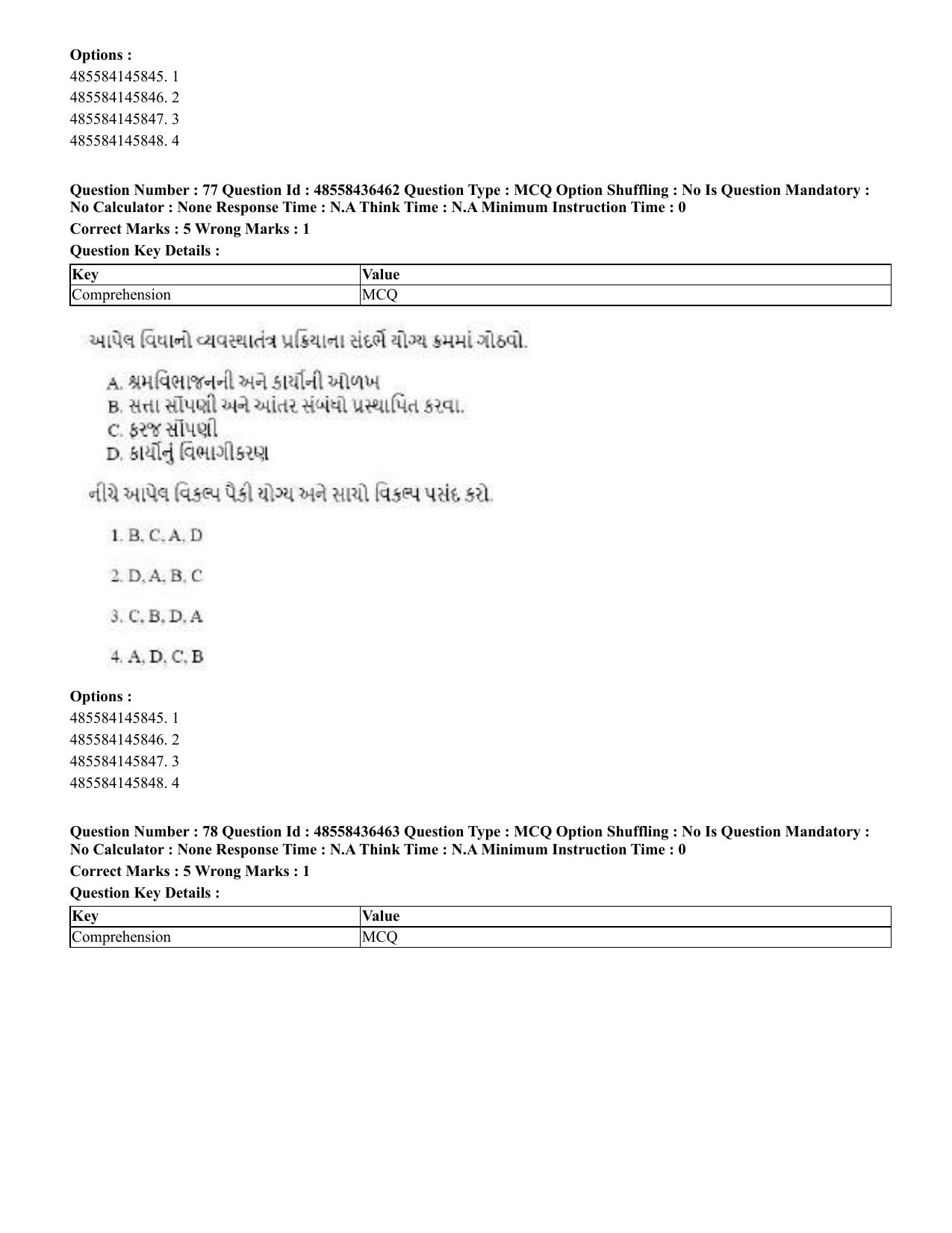 CUET 2023 English Gujarati Shift 3 Question Papers - 22 June 2023 - Page 88