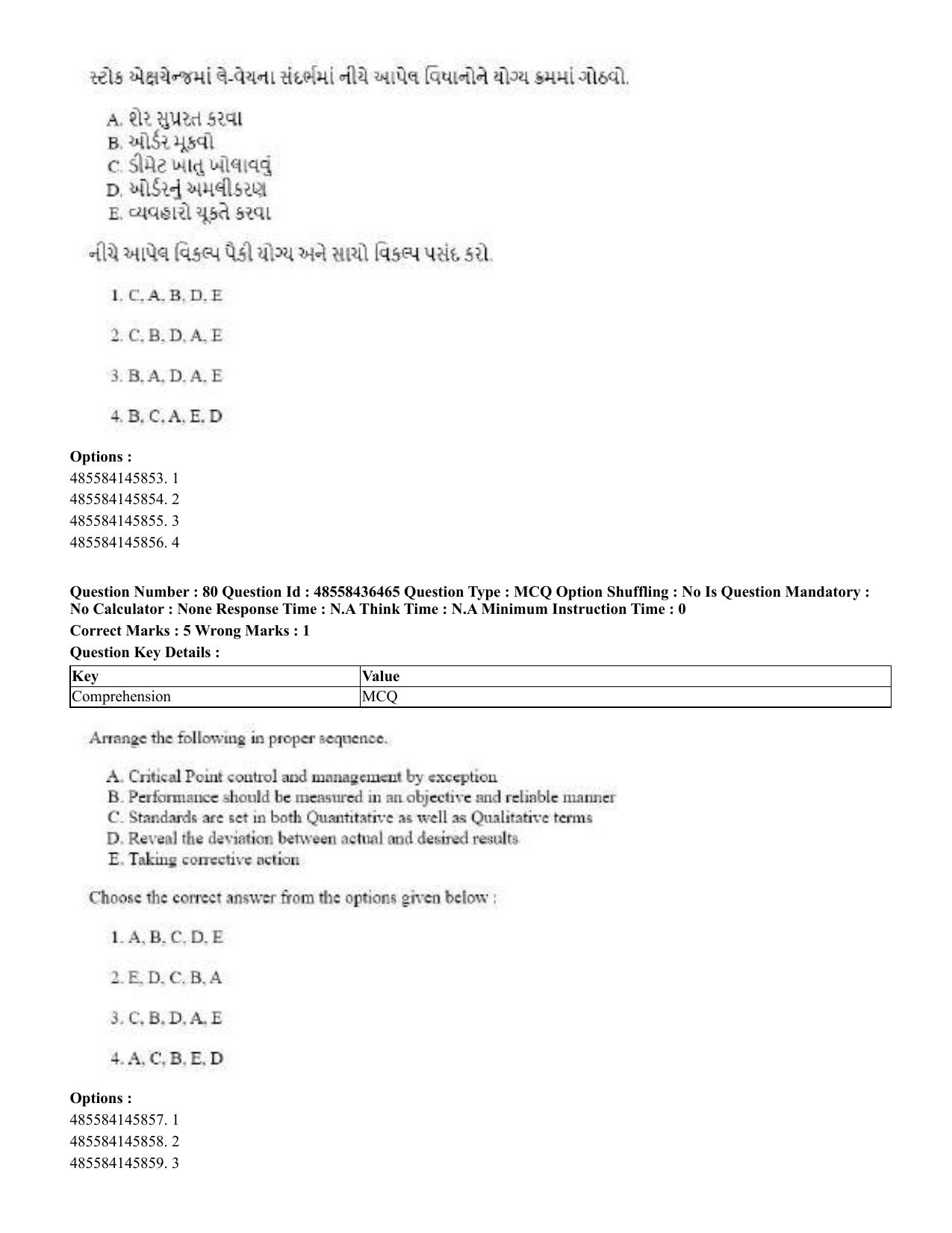CUET 2023 English Gujarati Shift 3 Question Papers - 22 June 2023 - Page 91