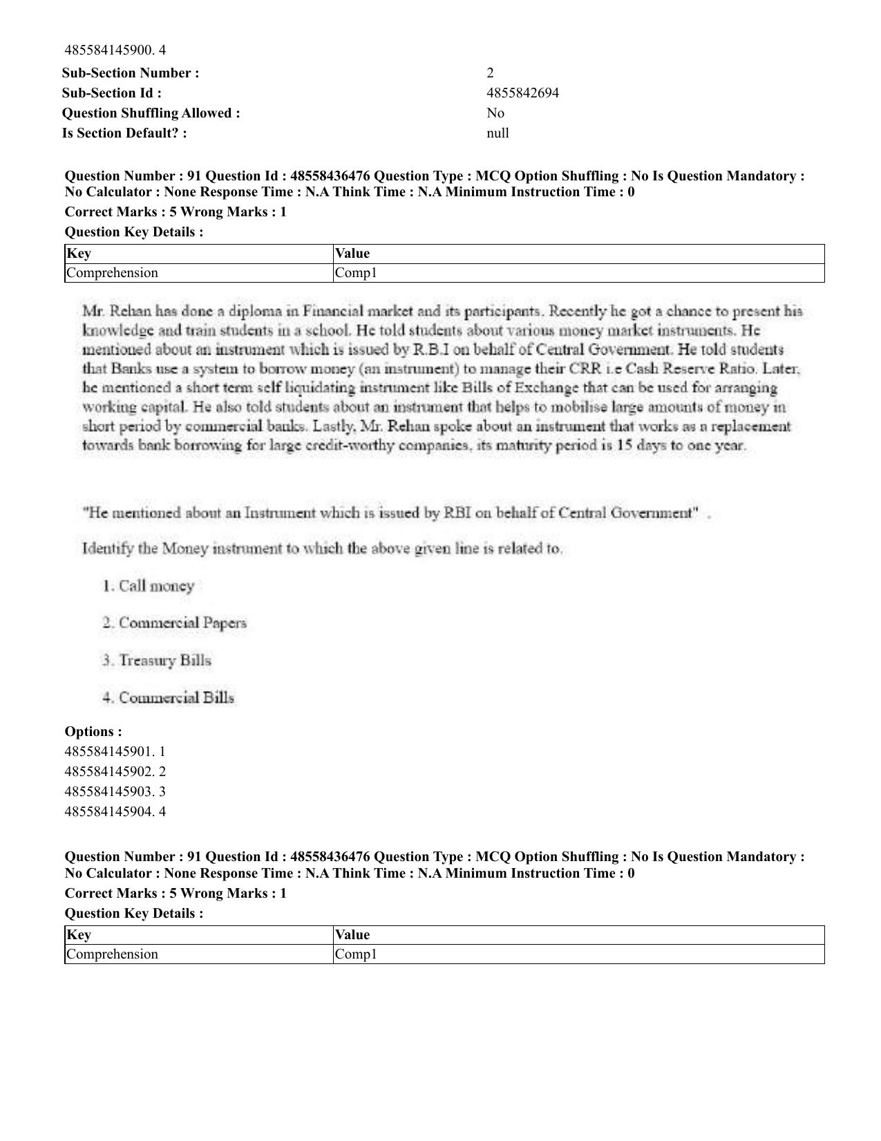 CUET 2023 English Gujarati Shift 3 Question Papers - 22 June 2023 - Page 106