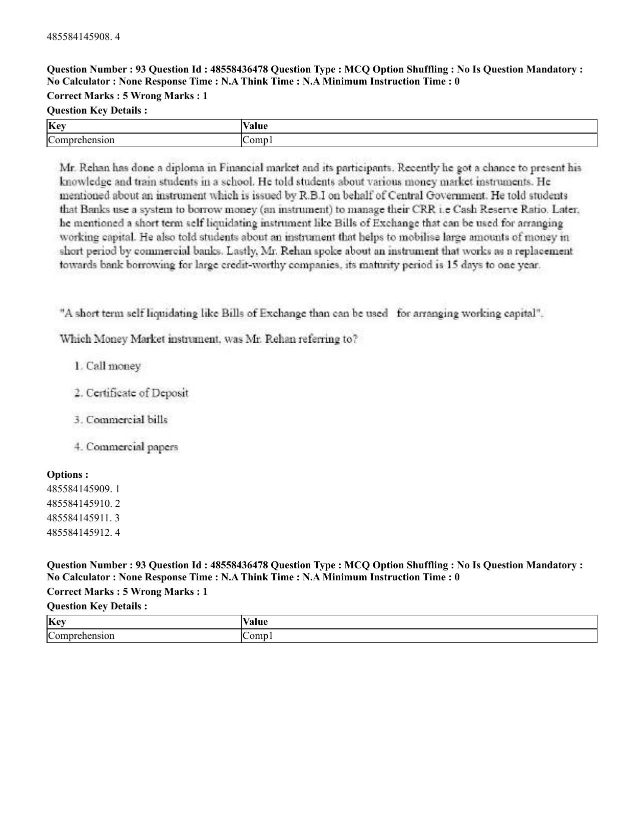 CUET 2023 English Gujarati Shift 3 Question Papers - 22 June 2023 - Page 109