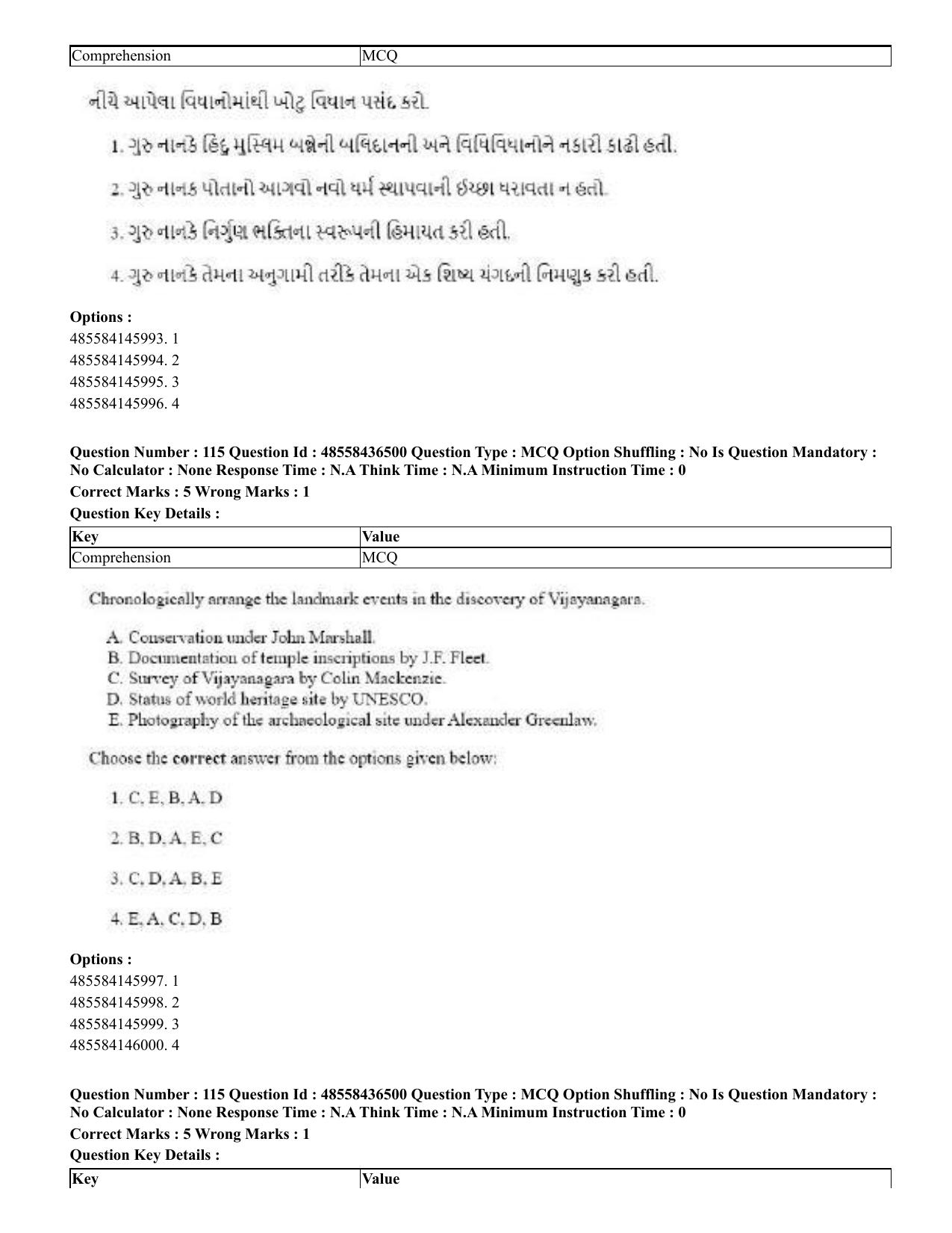 CUET 2023 English Gujarati Shift 3 Question Papers - 22 June 2023 - Page 137