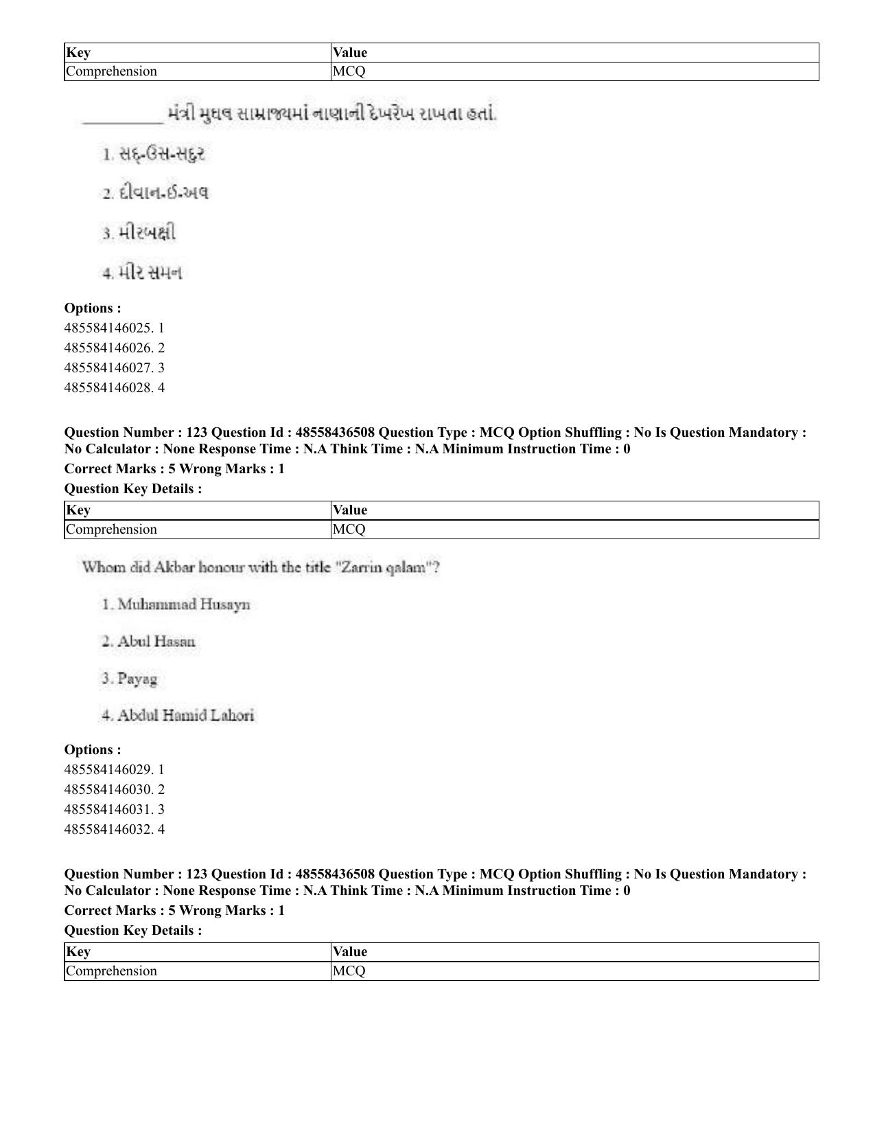 CUET 2023 English Gujarati Shift 3 Question Papers - 22 June 2023 - Page 145