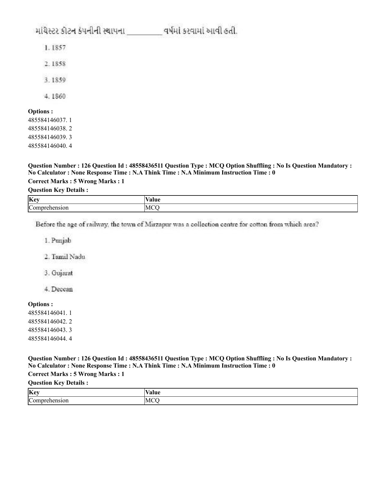CUET 2023 English Gujarati Shift 3 Question Papers - 22 June 2023 - Page 148