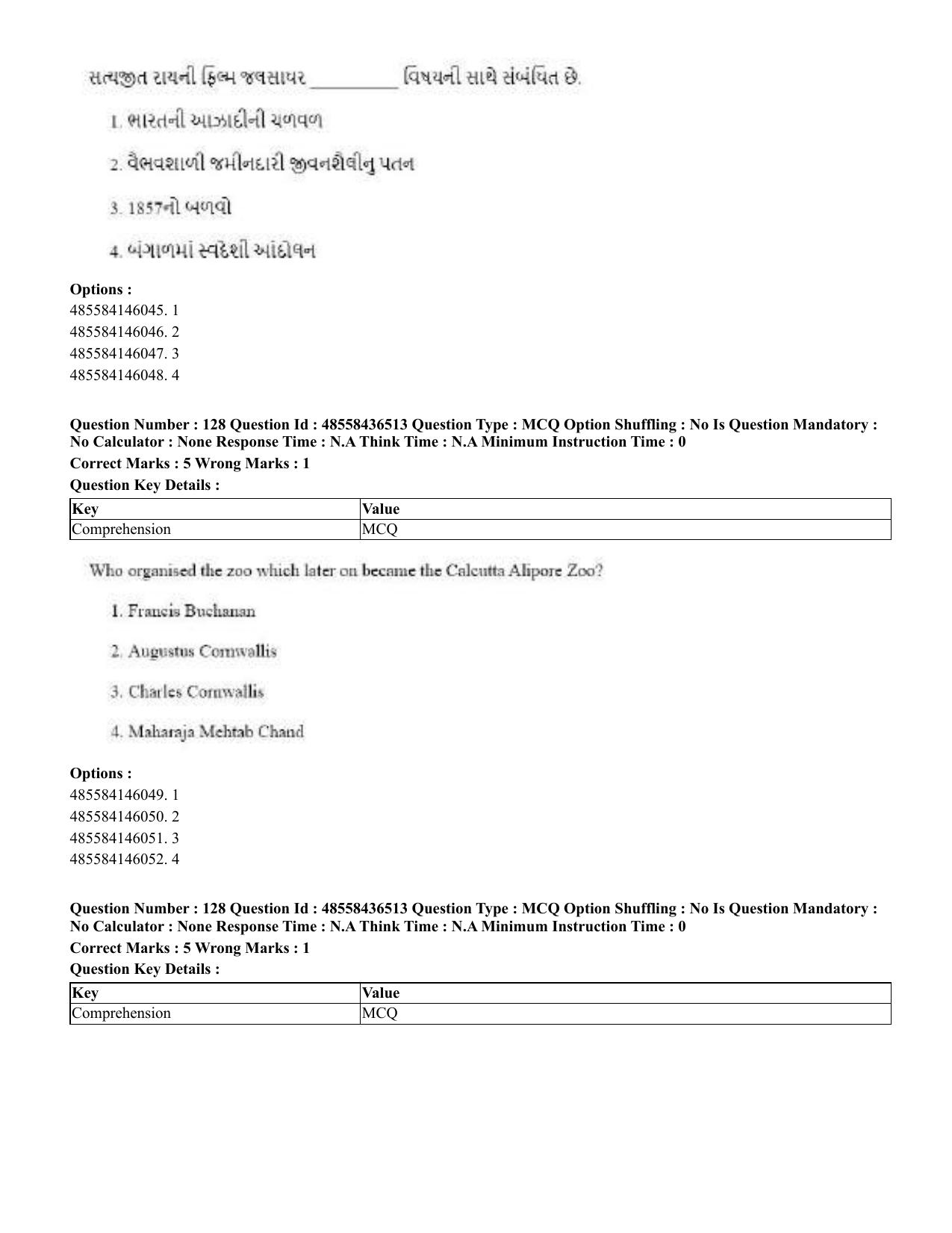 CUET 2023 English Gujarati Shift 3 Question Papers - 22 June 2023 - Page 150