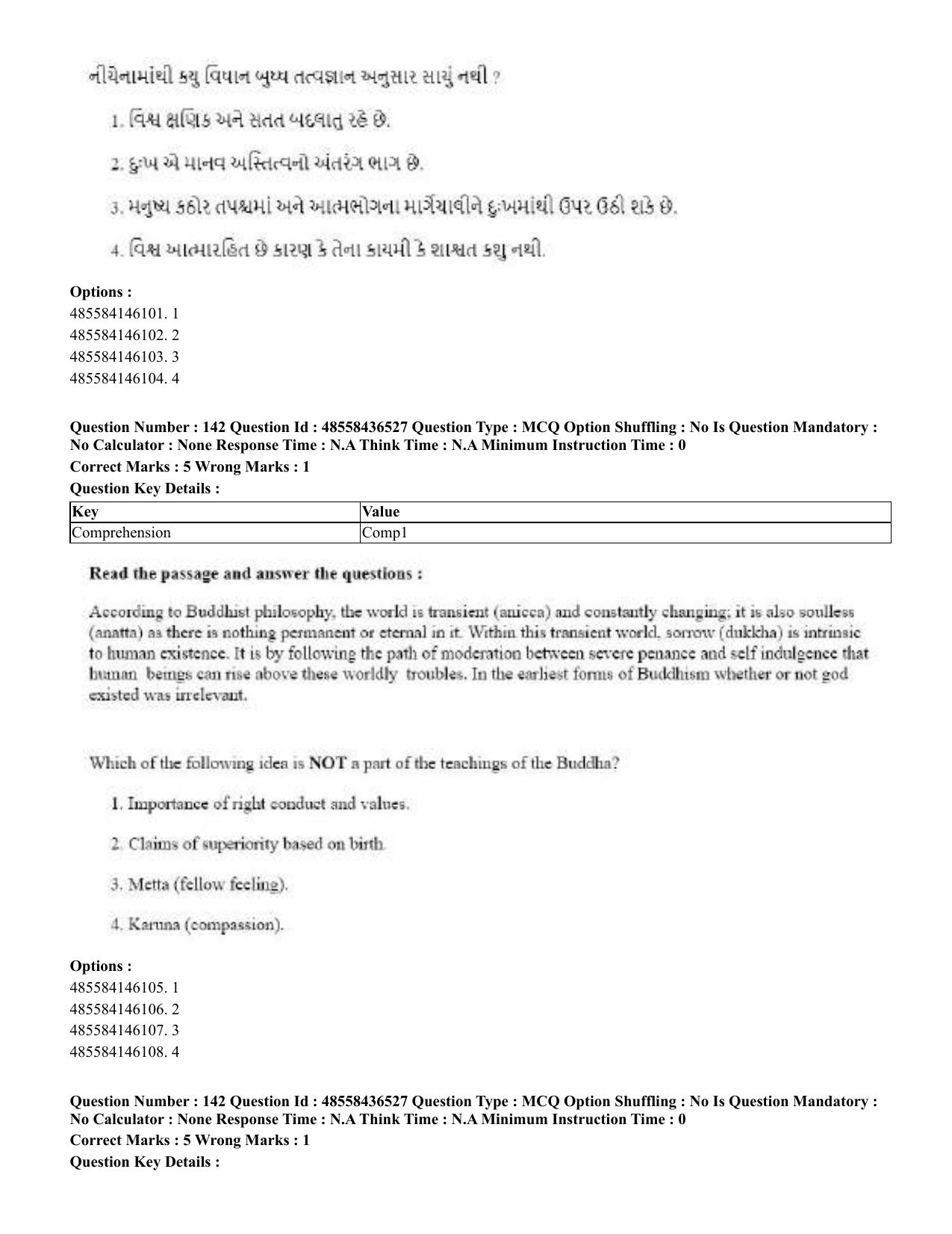 CUET 2023 English Gujarati Shift 3 Question Papers - 22 June 2023 - Page 166