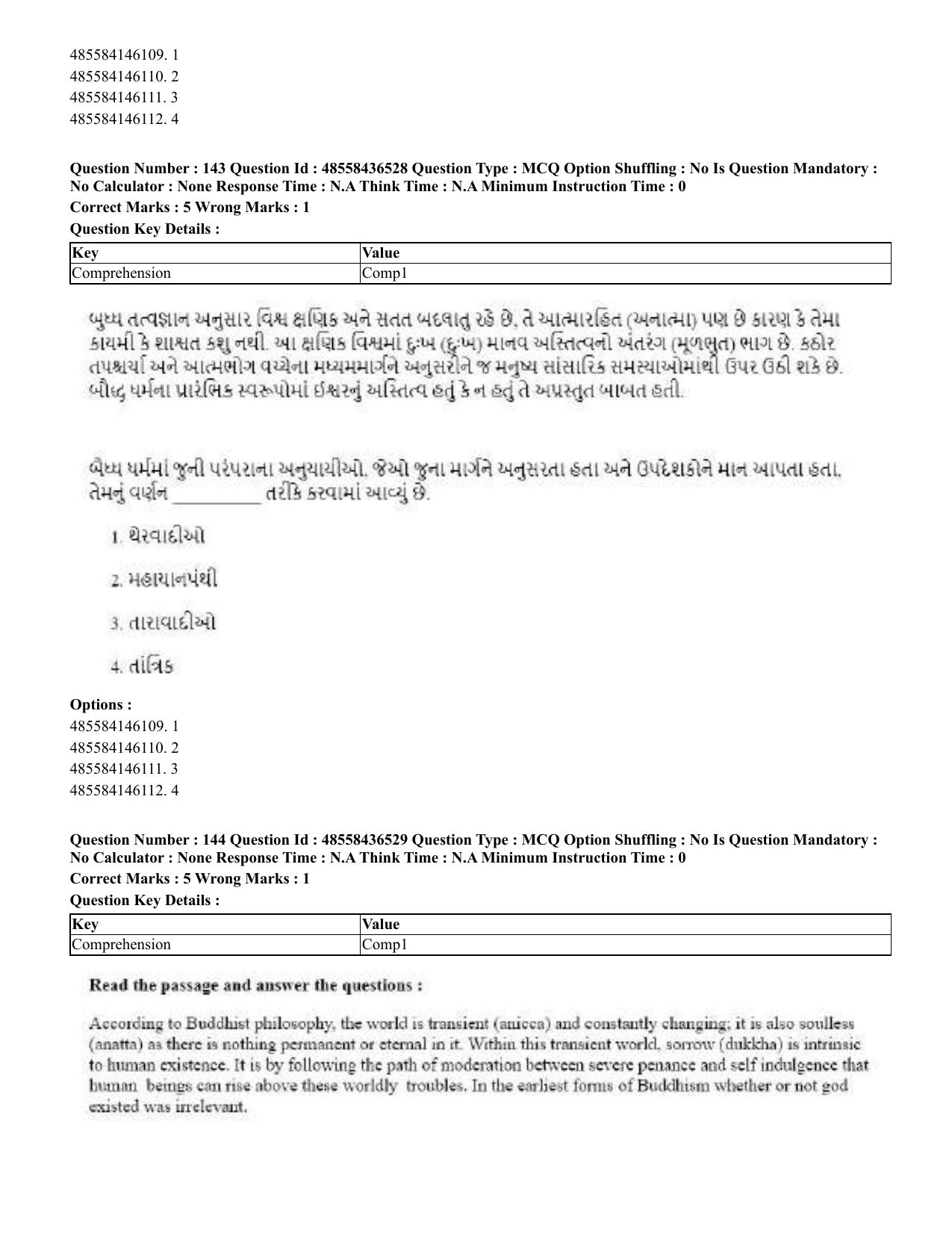 CUET 2023 English Gujarati Shift 3 Question Papers - 22 June 2023 - Page 168