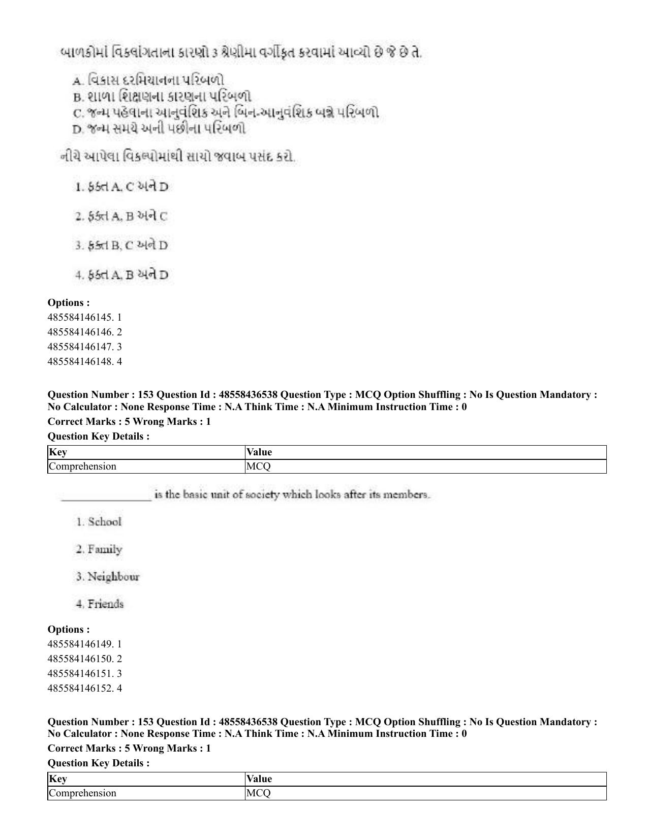 CUET 2023 English Gujarati Shift 3 Question Papers - 22 June 2023 - Page 181