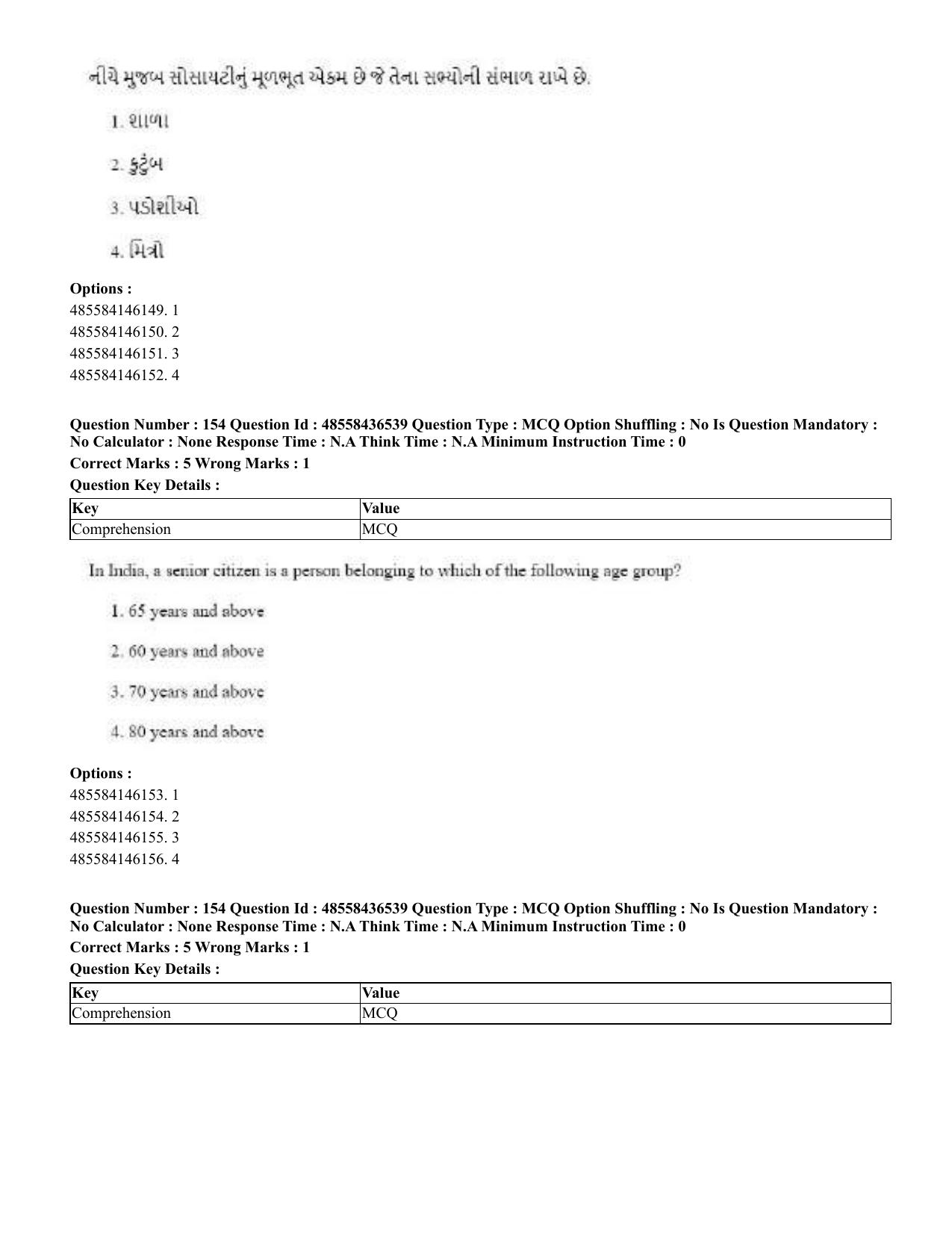 CUET 2023 English Gujarati Shift 3 Question Papers - 22 June 2023 - Page 182