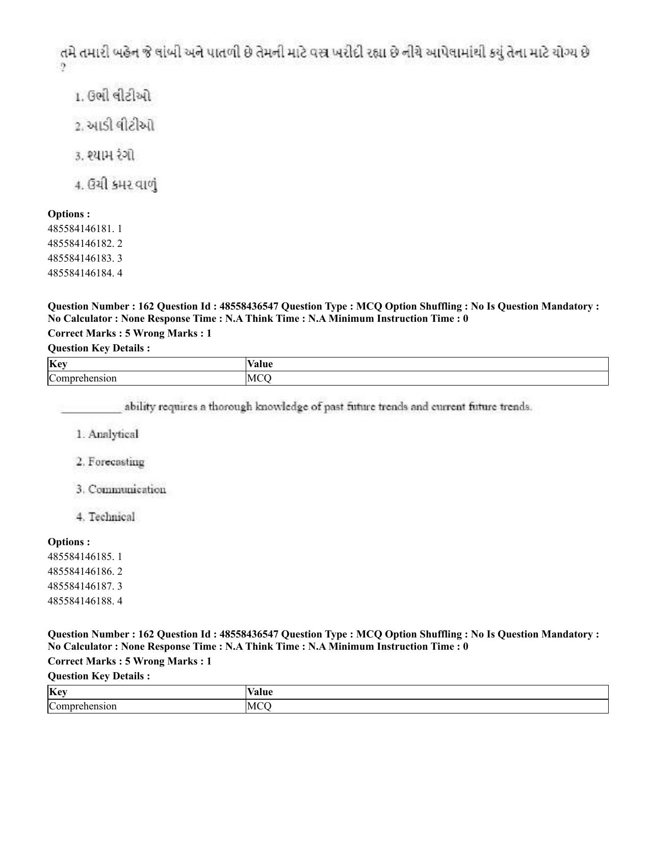 CUET 2023 English Gujarati Shift 3 Question Papers - 22 June 2023 - Page 190