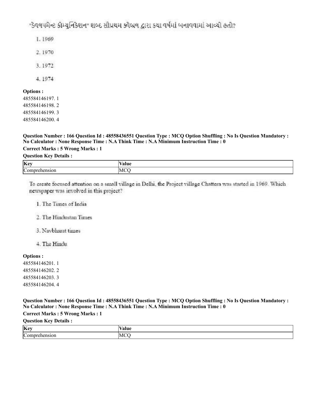 CUET 2023 English Gujarati Shift 3 Question Papers - 22 June 2023 - Page 194
