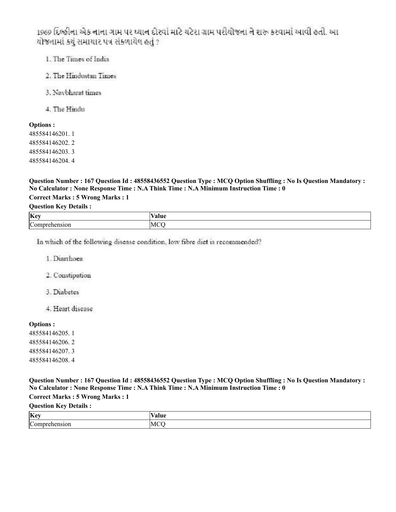 CUET 2023 English Gujarati Shift 3 Question Papers - 22 June 2023 - Page 195