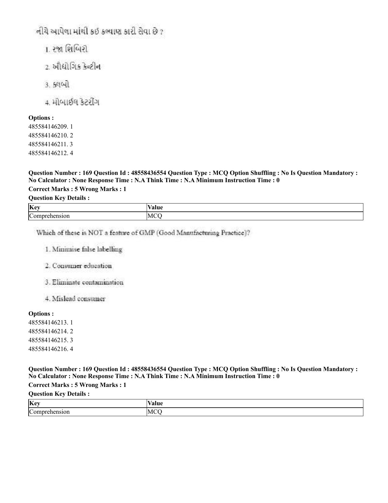 CUET 2023 English Gujarati Shift 3 Question Papers - 22 June 2023 - Page 197