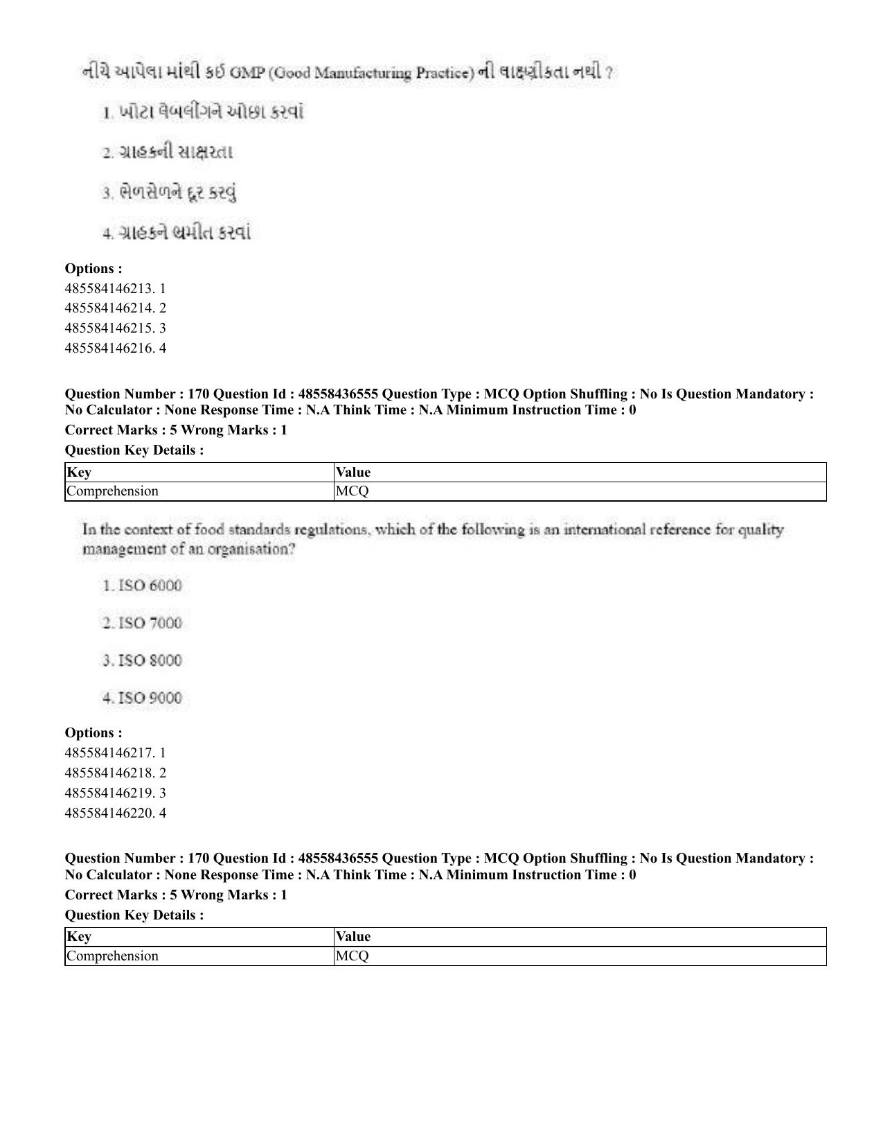 CUET 2023 English Gujarati Shift 3 Question Papers - 22 June 2023 - Page 198