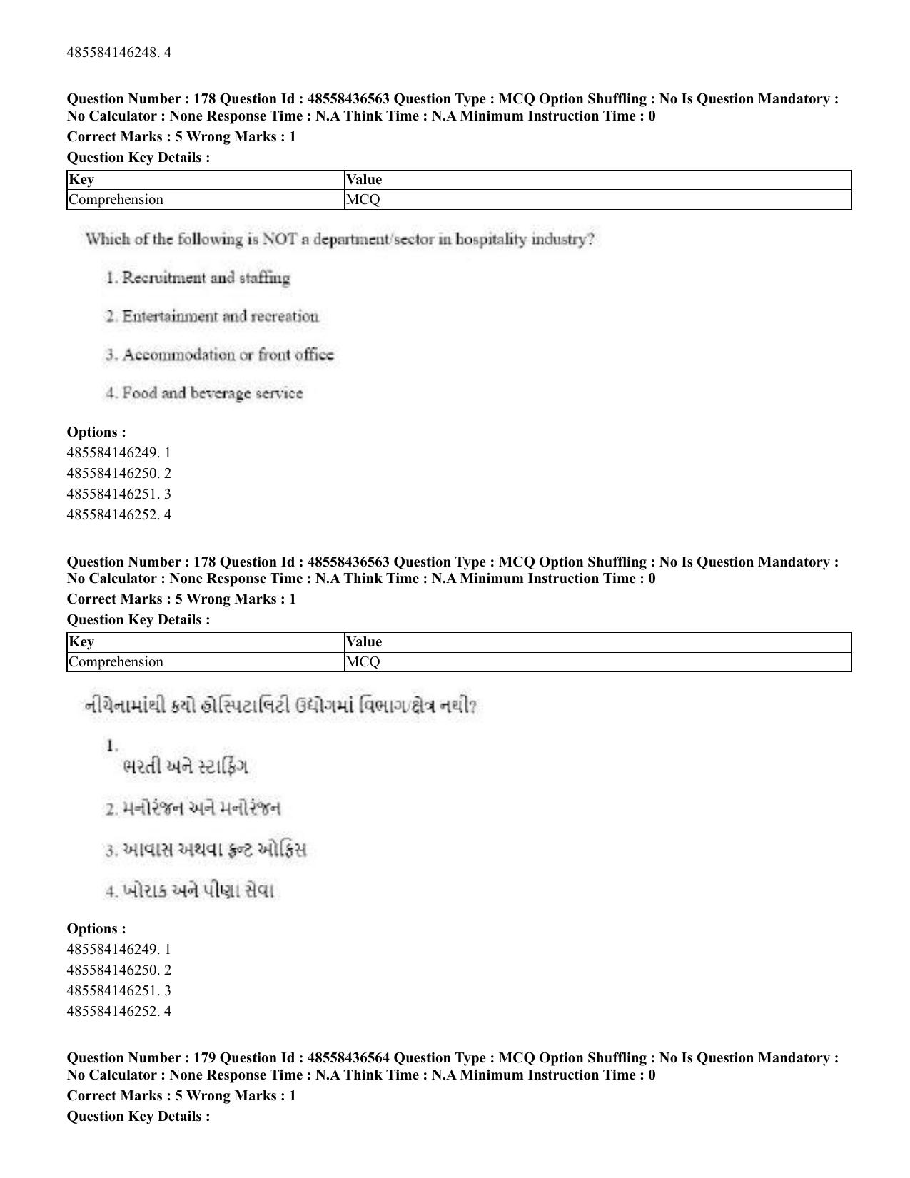 CUET 2023 English Gujarati Shift 3 Question Papers - 22 June 2023 - Page 207