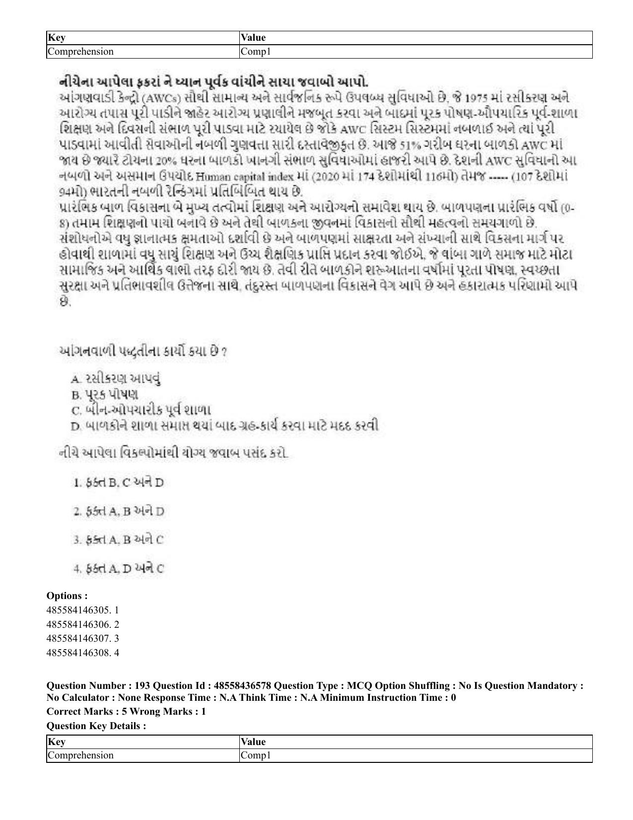 CUET 2023 English Gujarati Shift 3 Question Papers - 22 June 2023 - Page 226