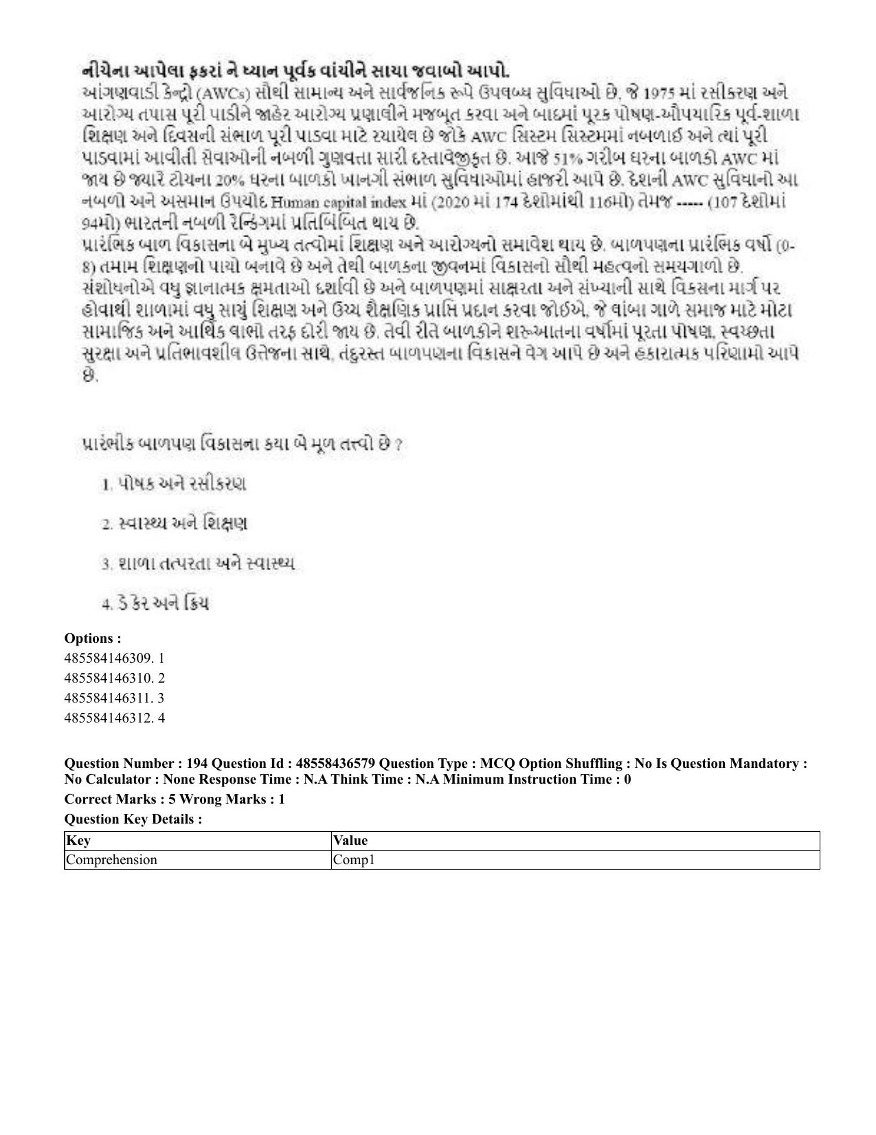 CUET 2023 English Gujarati Shift 3 Question Papers - 22 June 2023 - Page 228