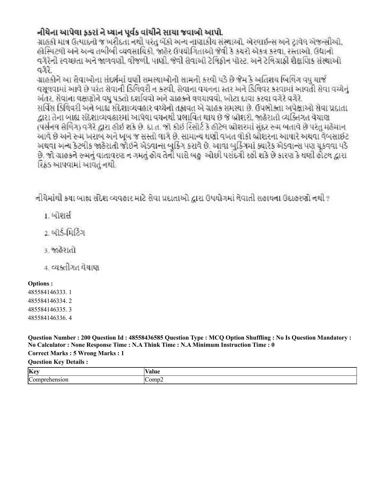 CUET 2023 English Gujarati Shift 3 Question Papers - 22 June 2023 - Page 240