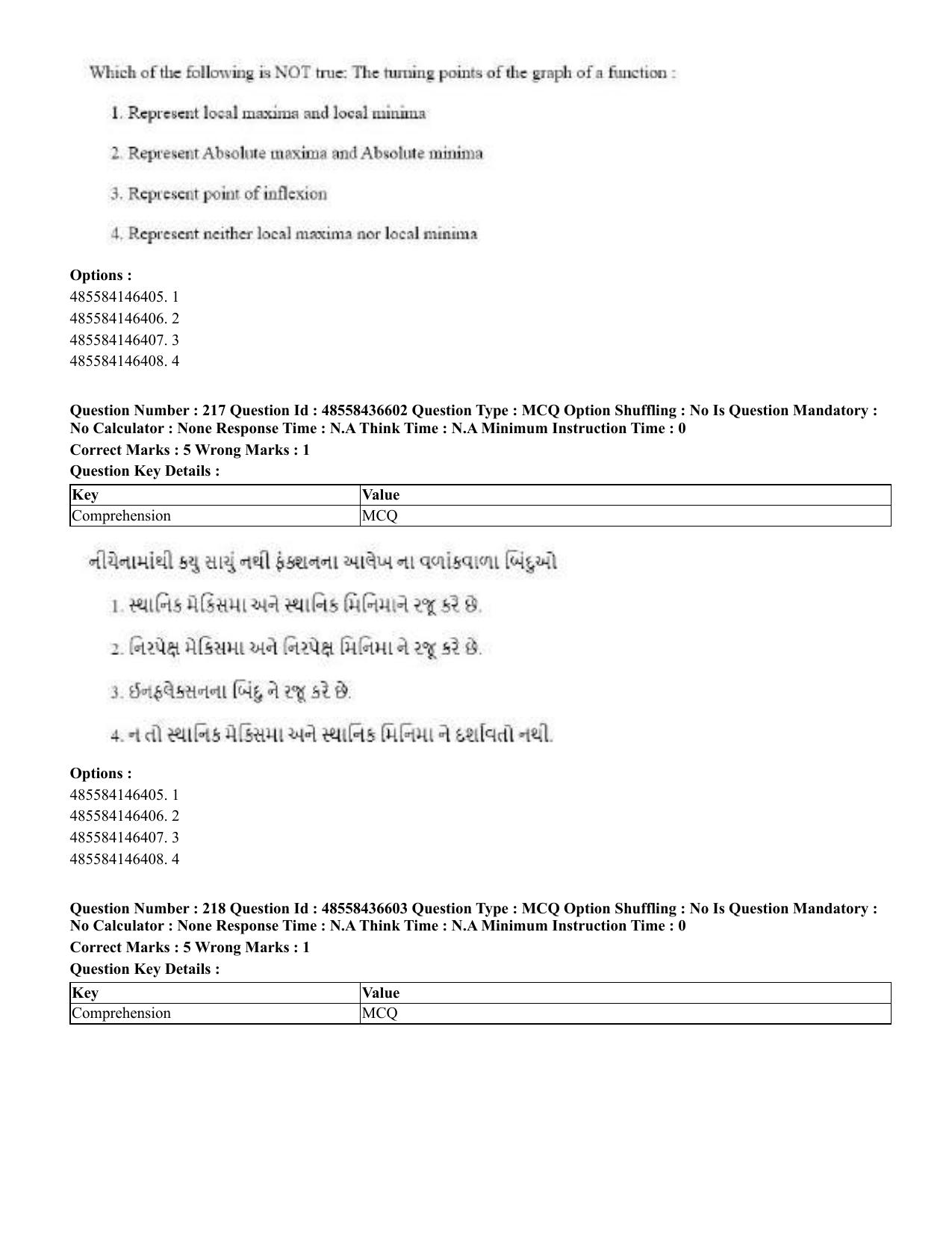 CUET 2023 English Gujarati Shift 3 Question Papers - 22 June 2023 - Page 260