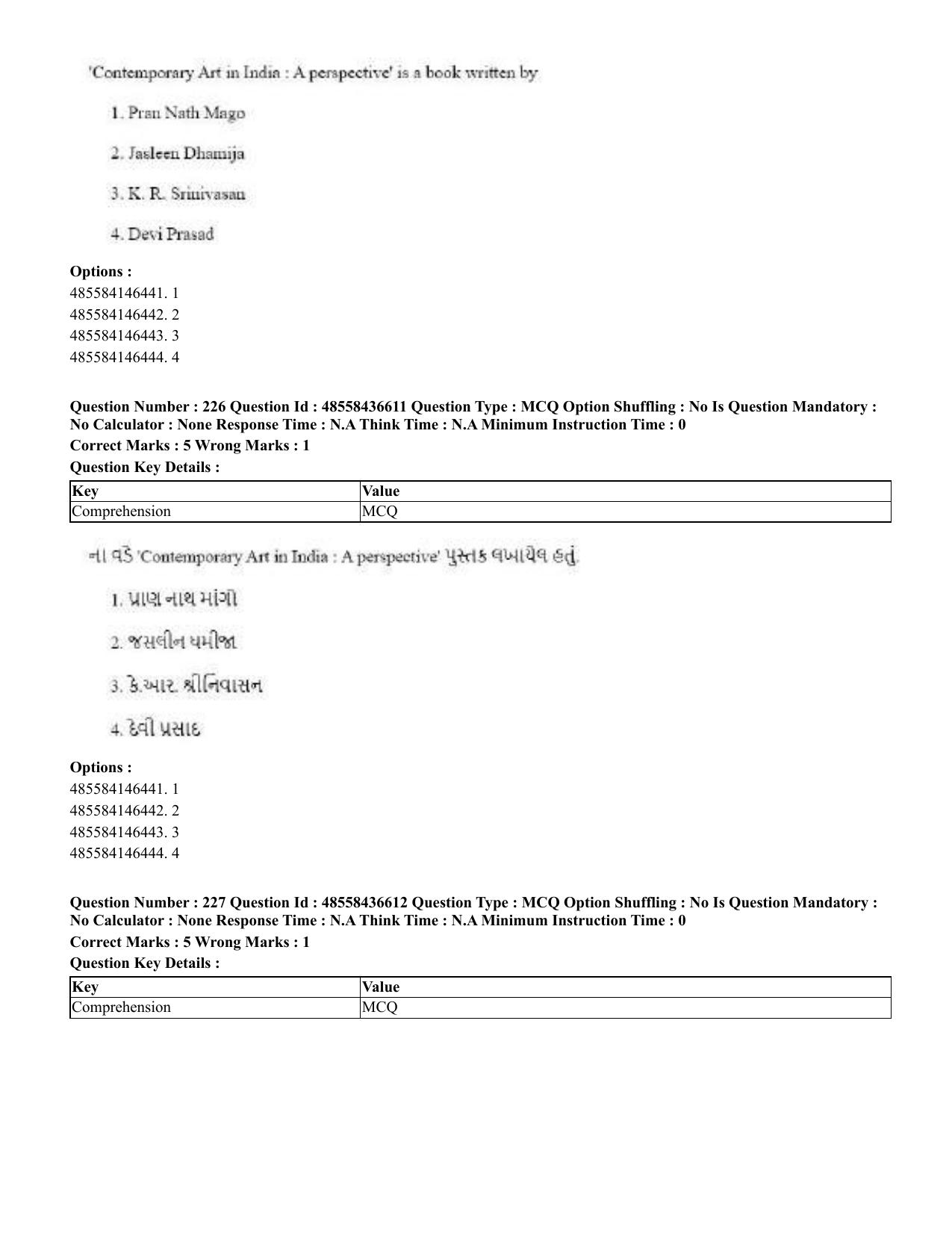 CUET 2023 English Gujarati Shift 3 Question Papers - 22 June 2023 - Page 269