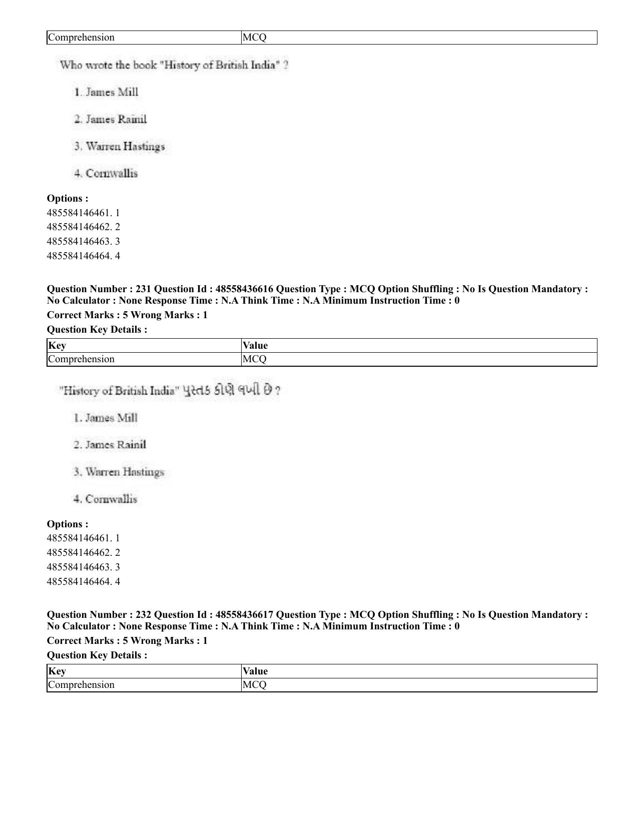 CUET 2023 English Gujarati Shift 3 Question Papers - 22 June 2023 - Page 274