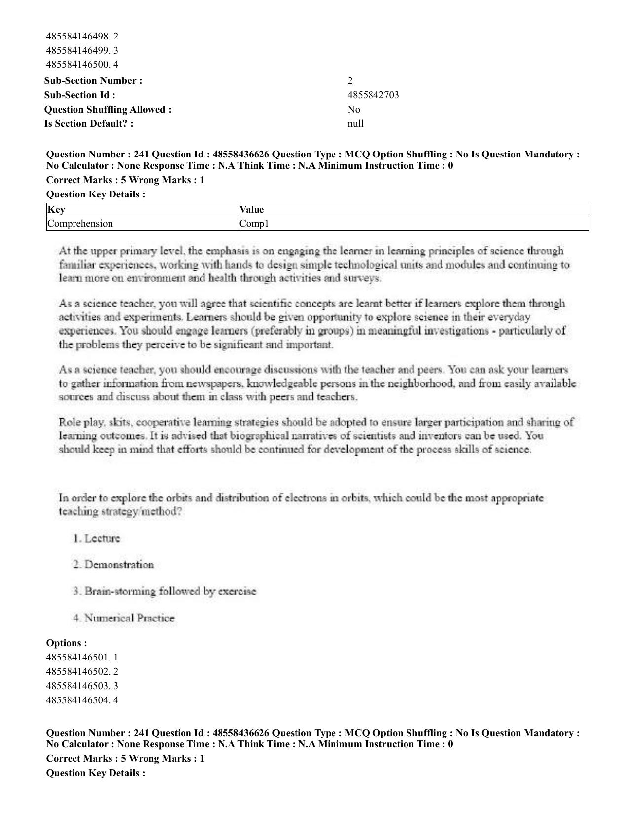 CUET 2023 English Gujarati Shift 3 Question Papers - 22 June 2023 - Page 284