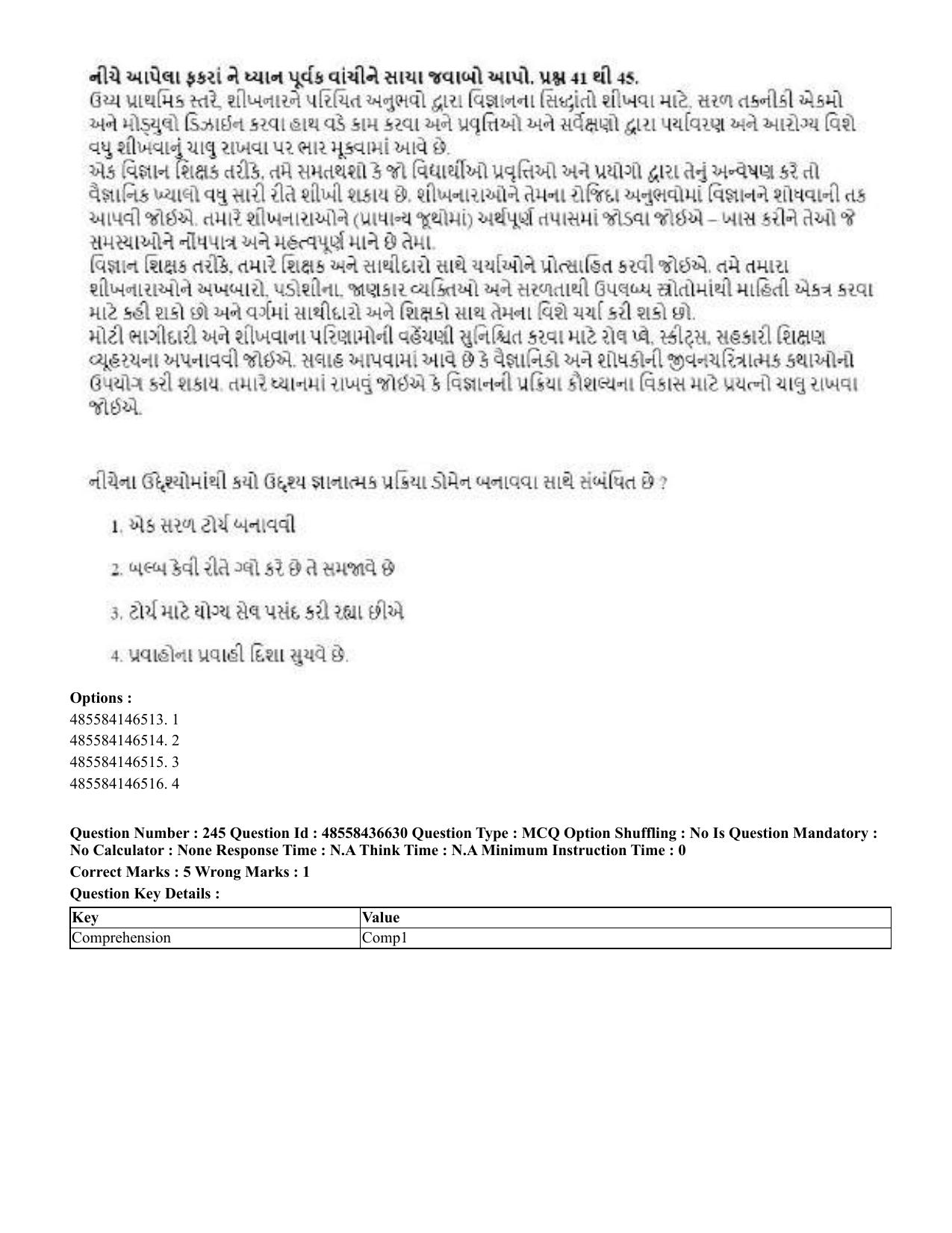 CUET 2023 English Gujarati Shift 3 Question Papers - 22 June 2023 - Page 291