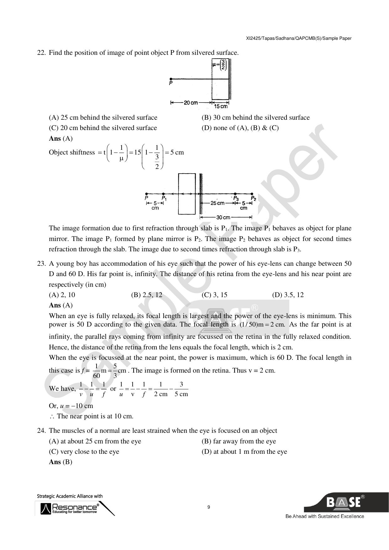 TAPAS Entrance Exam Sample Question Paper 2024-25 - Page 9
