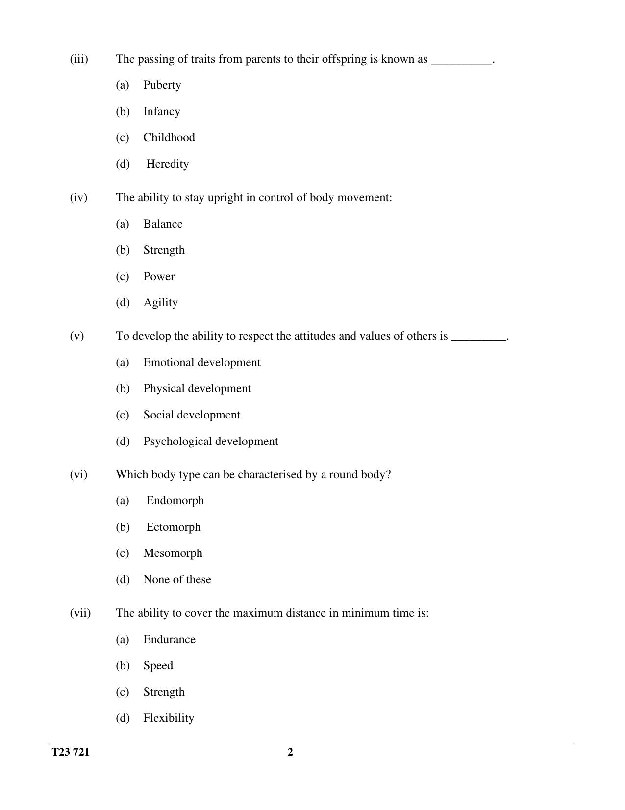ICSE Class 10 PHYSICAL EDUCATION 2023 Question Paper - Page 2