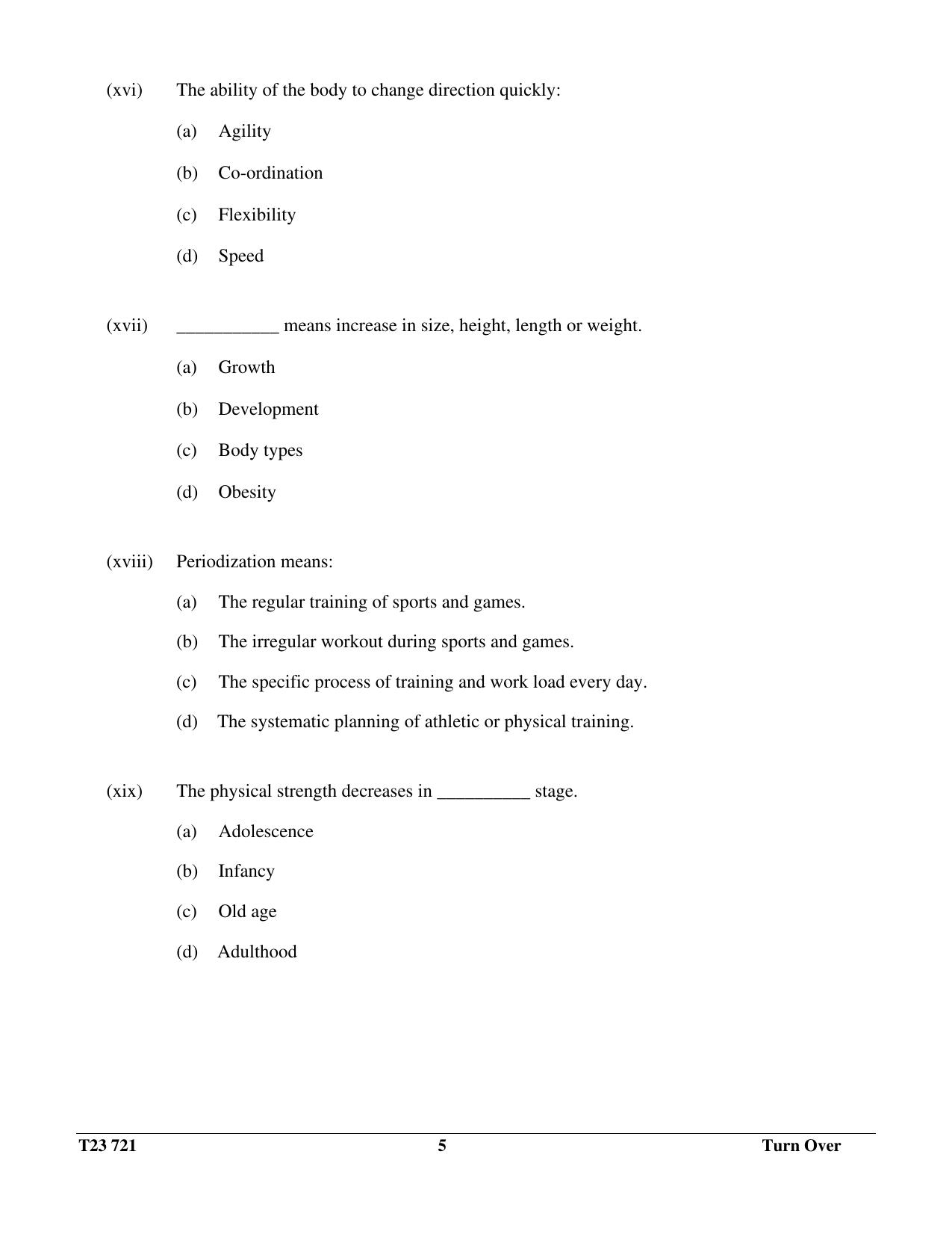 ICSE Class 10 PHYSICAL EDUCATION 2023 Question Paper - Page 5