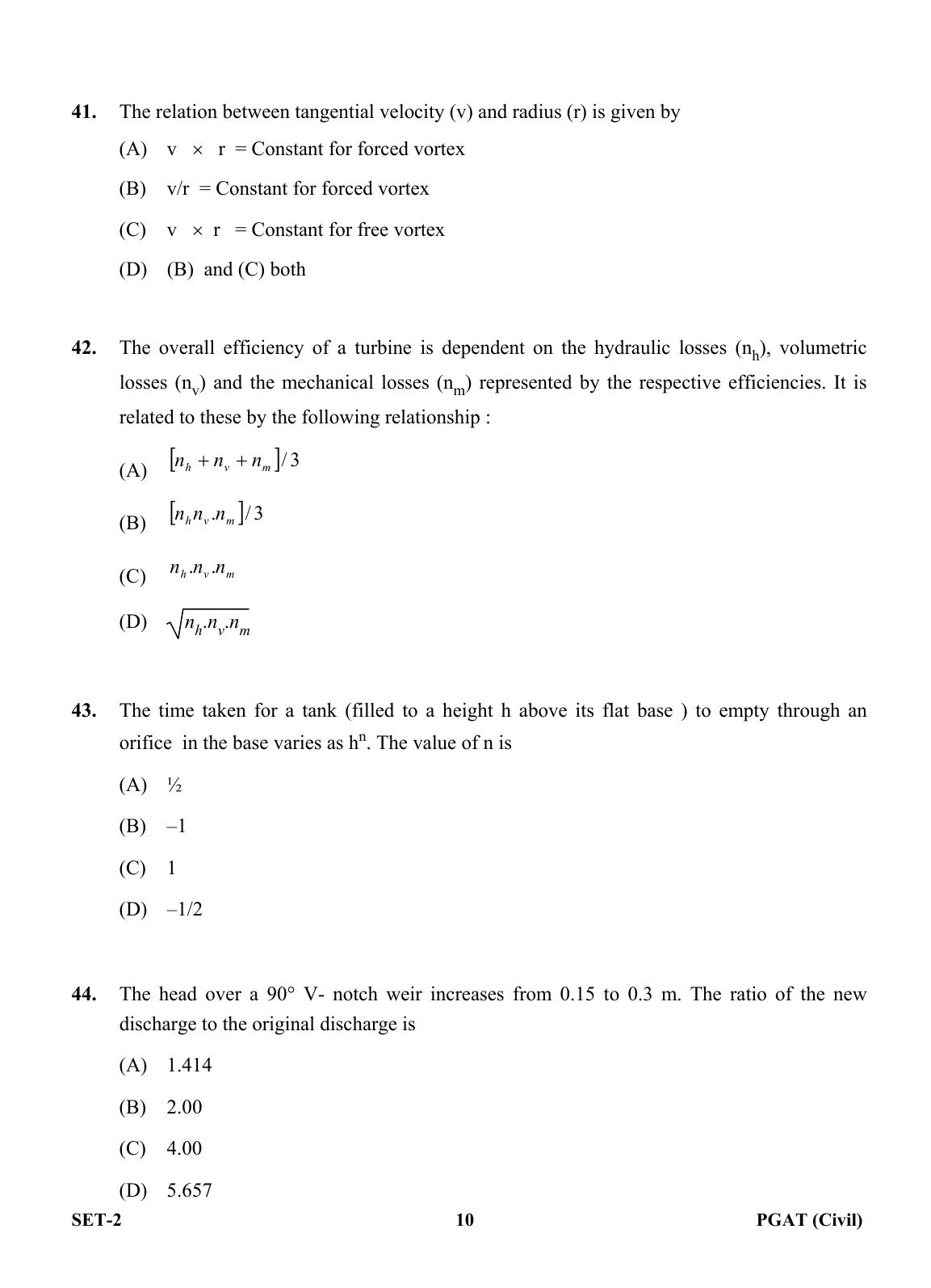 OJEE PGAT 2013 Civil Set 2 Question Paper - Page 9