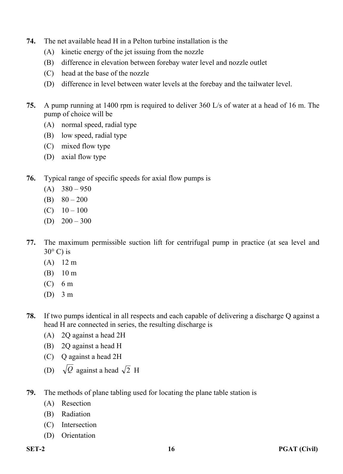OJEE PGAT 2013 Civil Set 2 Question Paper - Page 15