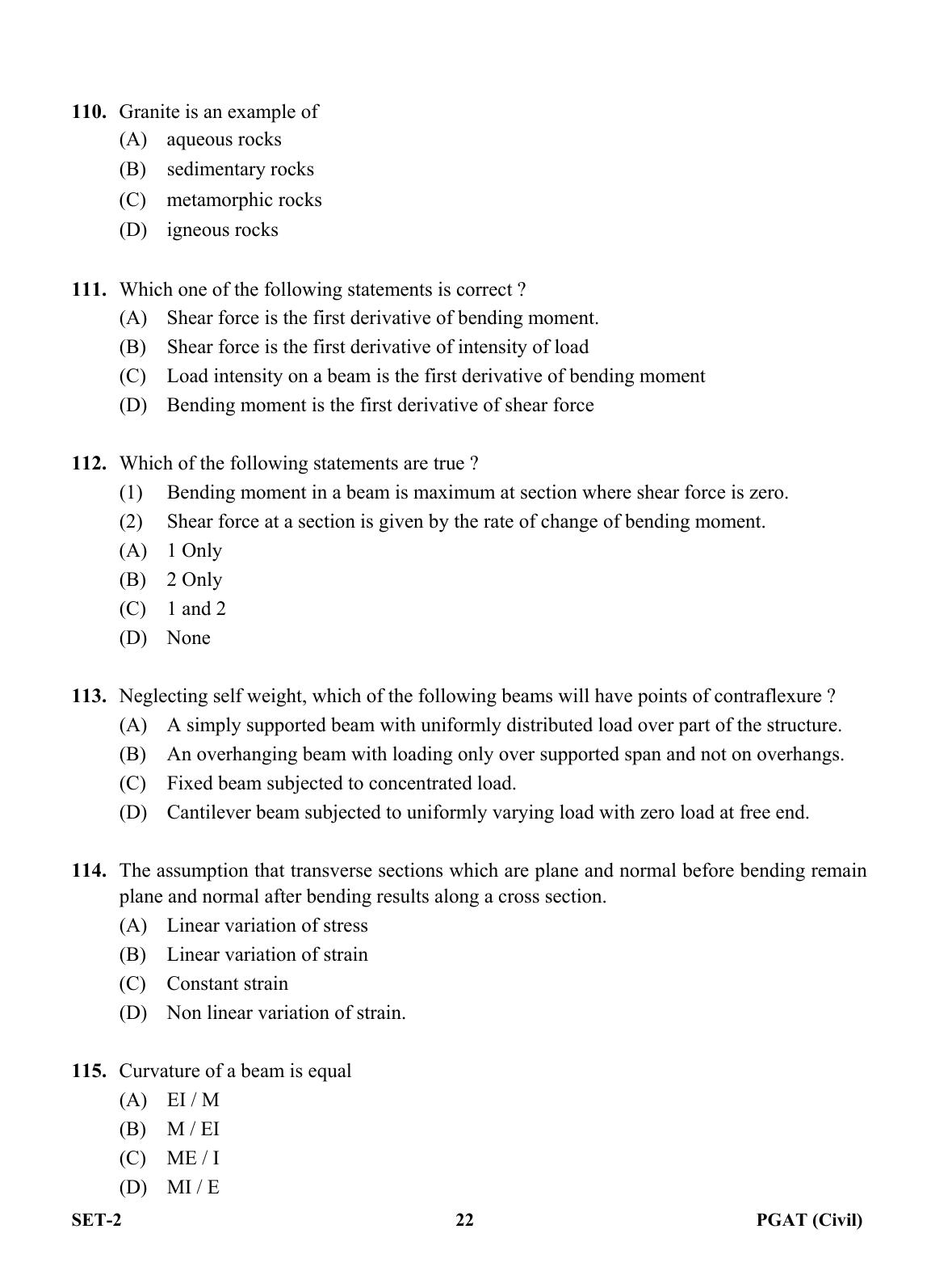 OJEE PGAT 2013 Civil Set 2 Question Paper - Page 21