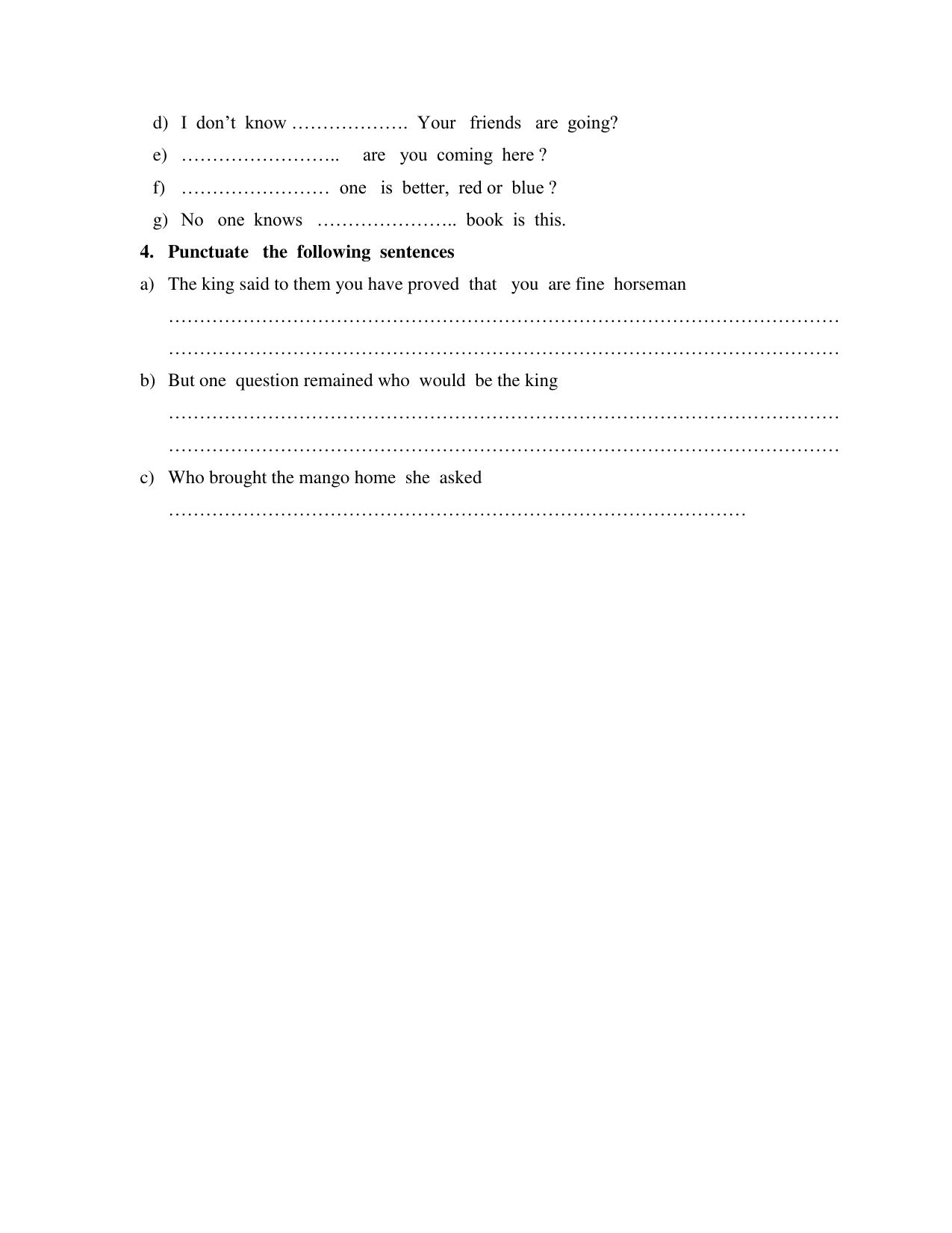 Worksheet for Class 5 English Malu and Bhalu Assignment 2 - Page 2