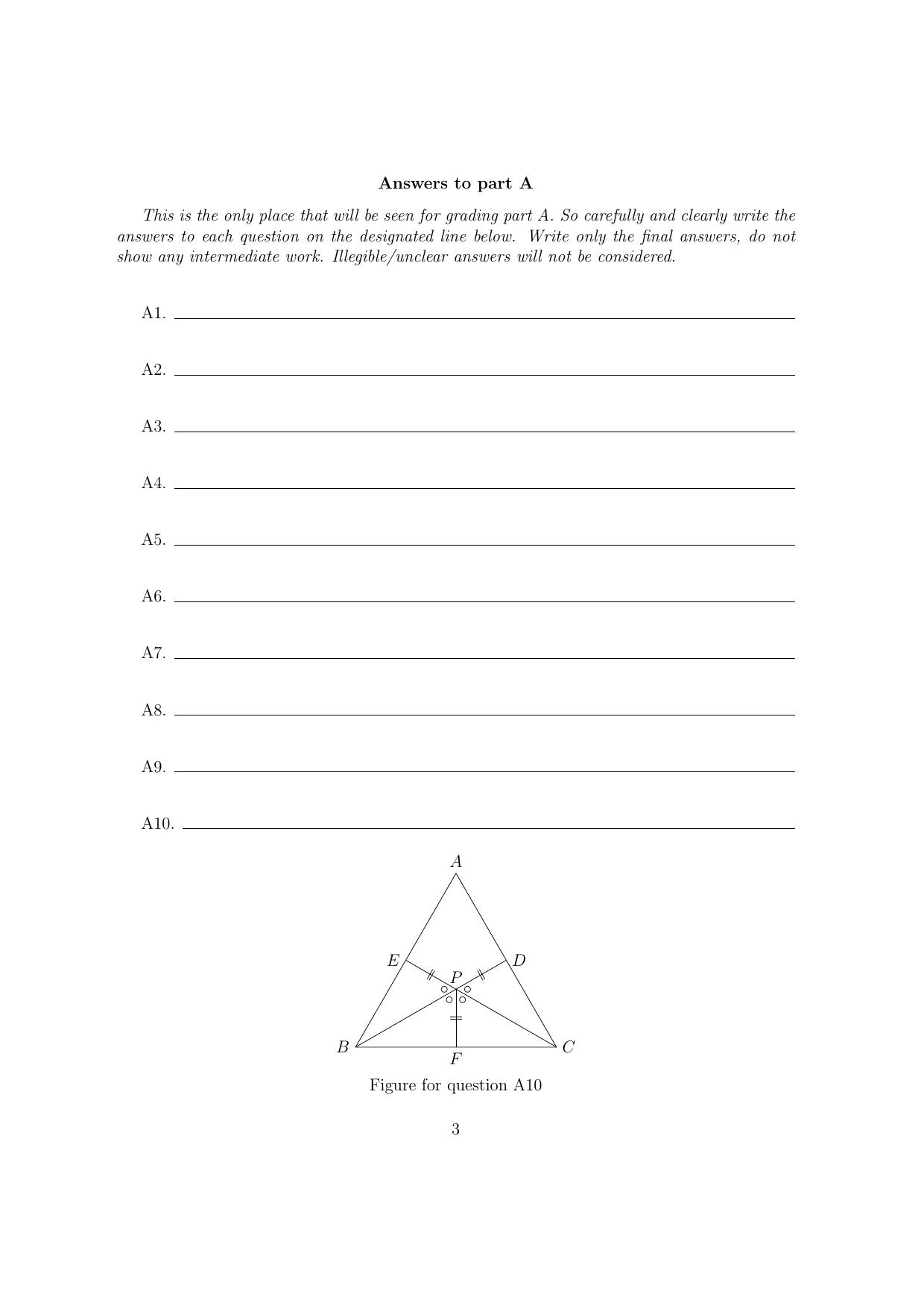 CMI Entrance Exam 2016 Question Paper B.Sc (Hons.) Mathematics and Computer Science - Page 3