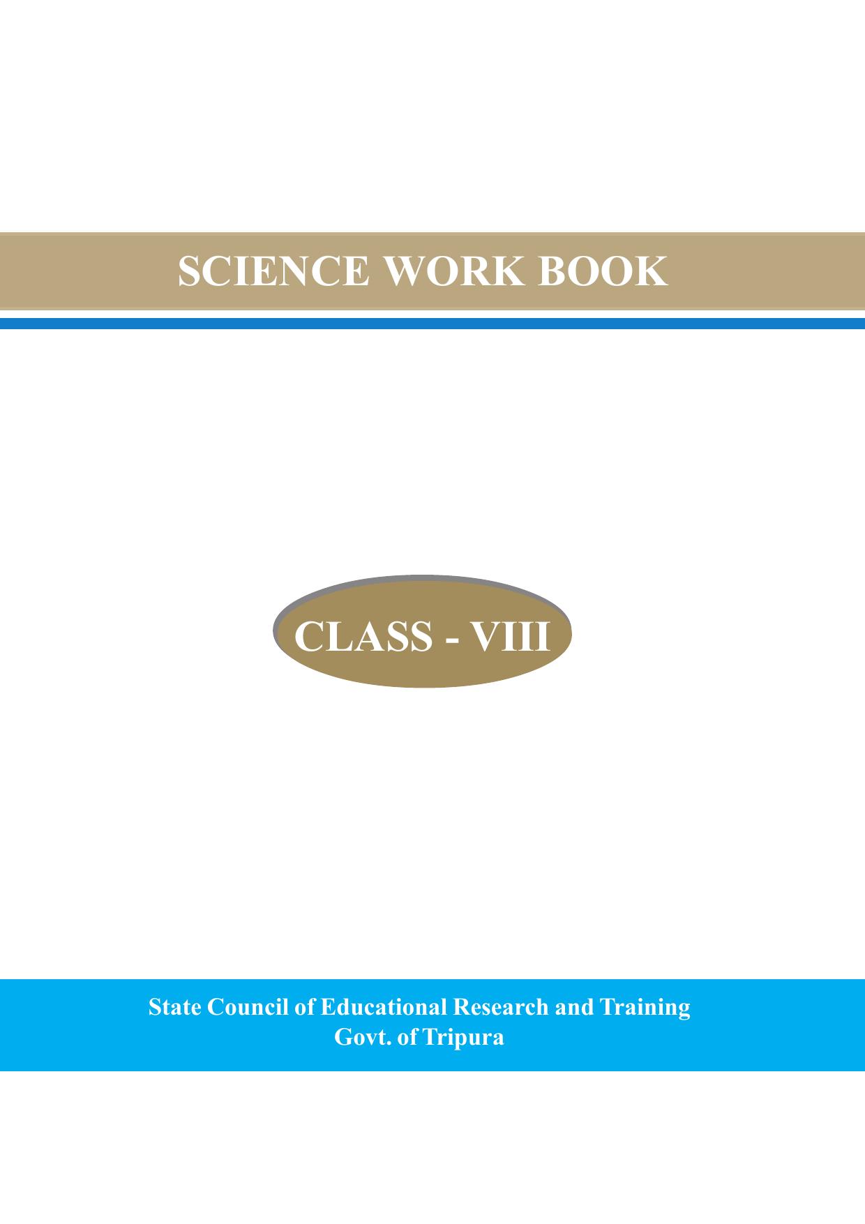 Tripura Board Class 8 Science English Version Workbooks - Page 1