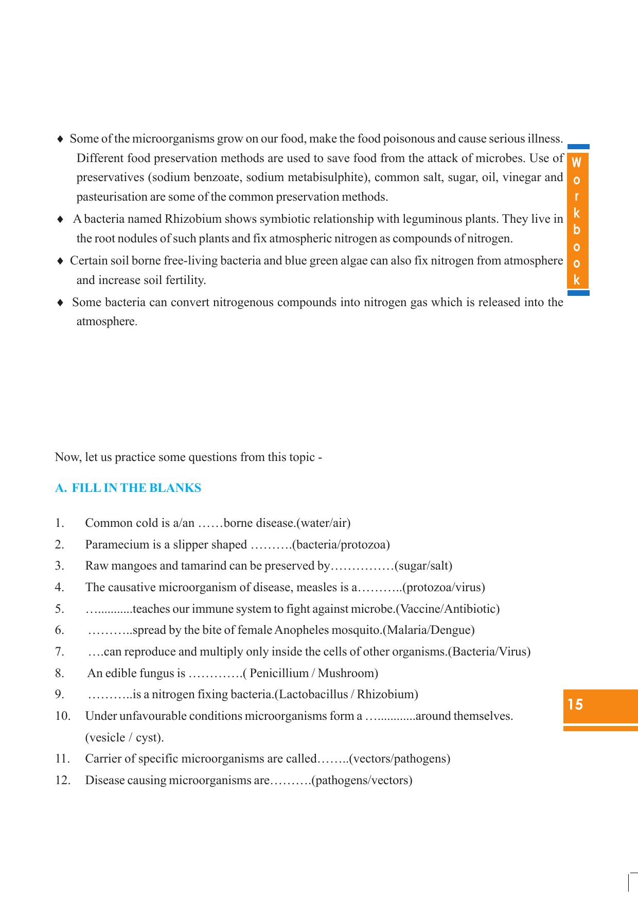 Tripura Board Class 8 Science English Version Workbooks - Page 15