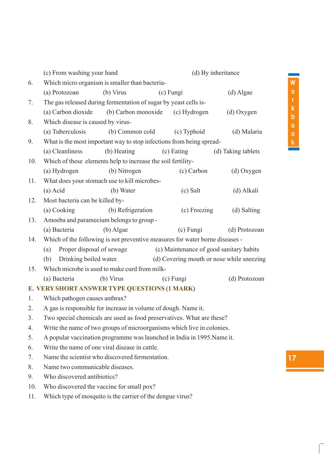 Tripura Board Class 8 Science English Version Workbooks - Page 17