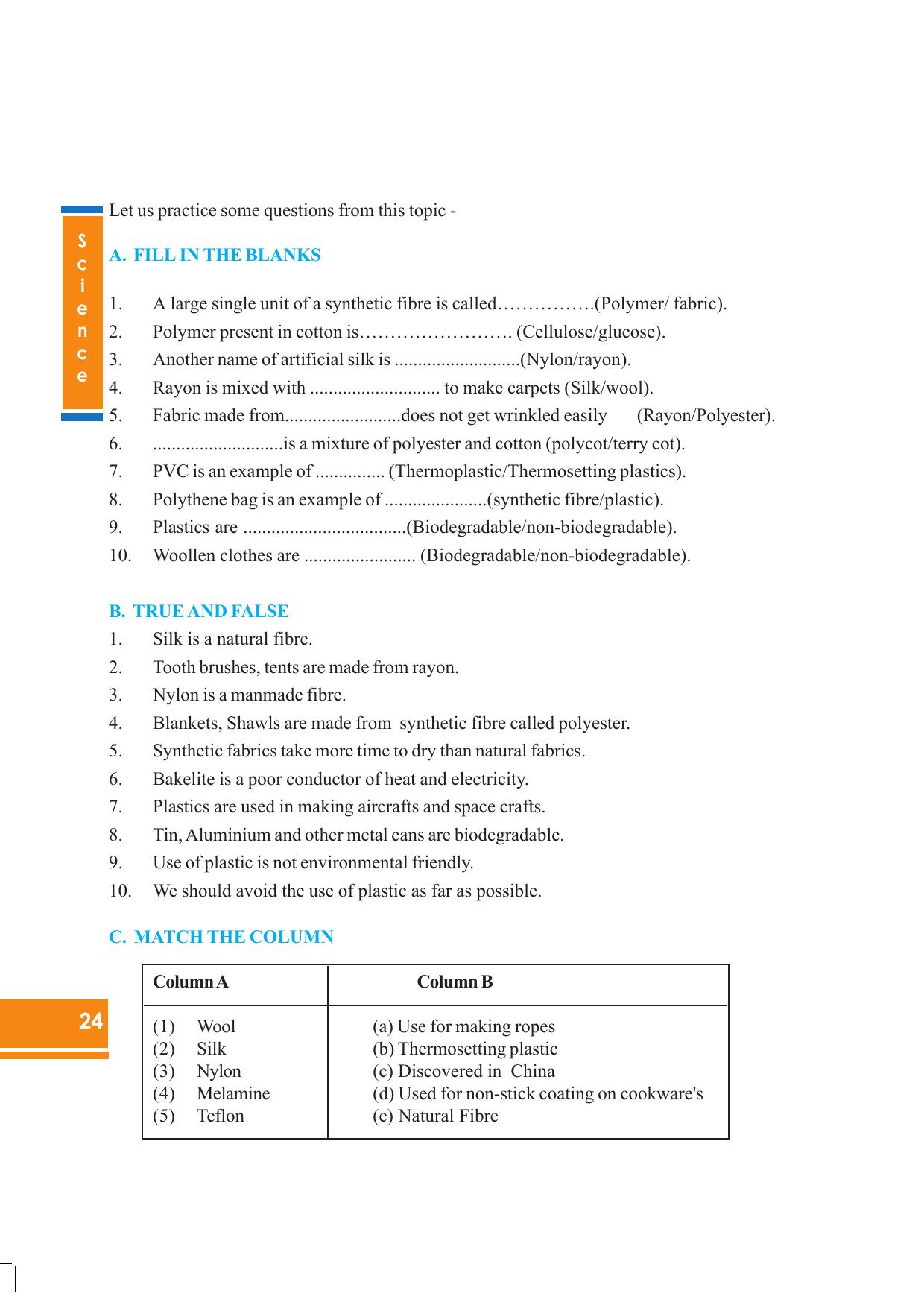 Tripura Board Class 8 Science English Version Workbooks - Page 24