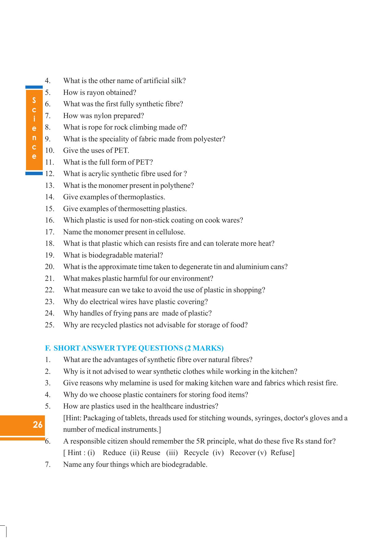 Tripura Board Class 8 Science English Version Workbooks - Page 26