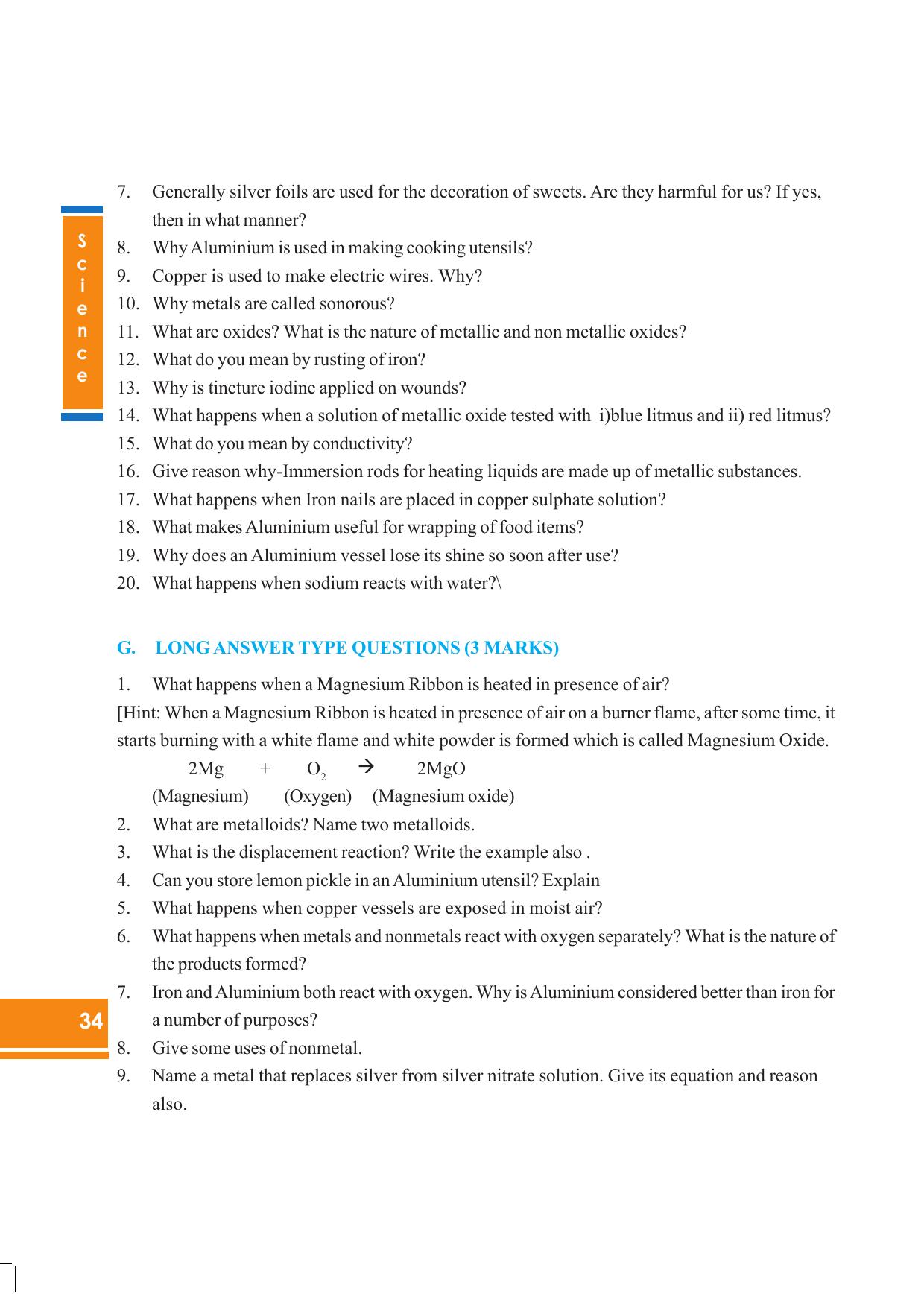 Tripura Board Class 8 Science English Version Workbooks - Page 34